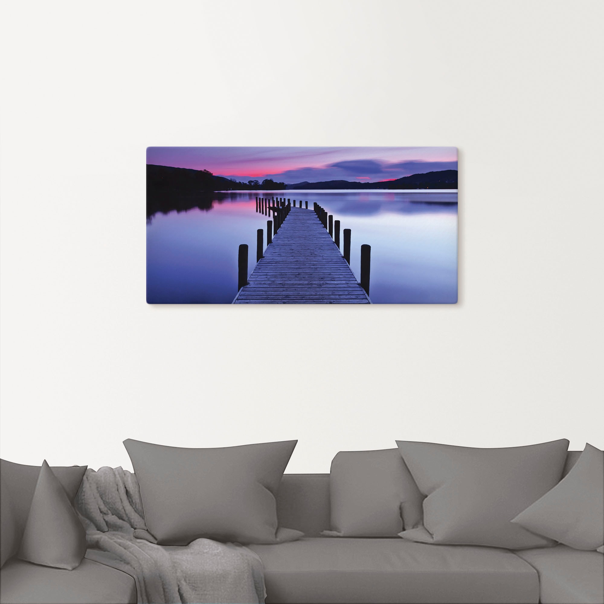 Artland Wandbild »Panorama Steg Coniston Water«, Seebilder, (1 St.), als  Alubild, Leinwandbild, Wandaufkleber oder Poster in versch. Grössen  maintenant