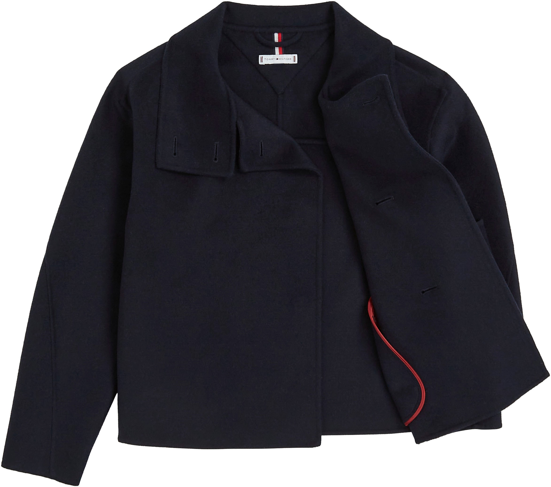 Tommy Hilfiger Outdoorjacke »DF WOOL BLEND FUNNEL JACKET«, mit hochschliessendem Kragen