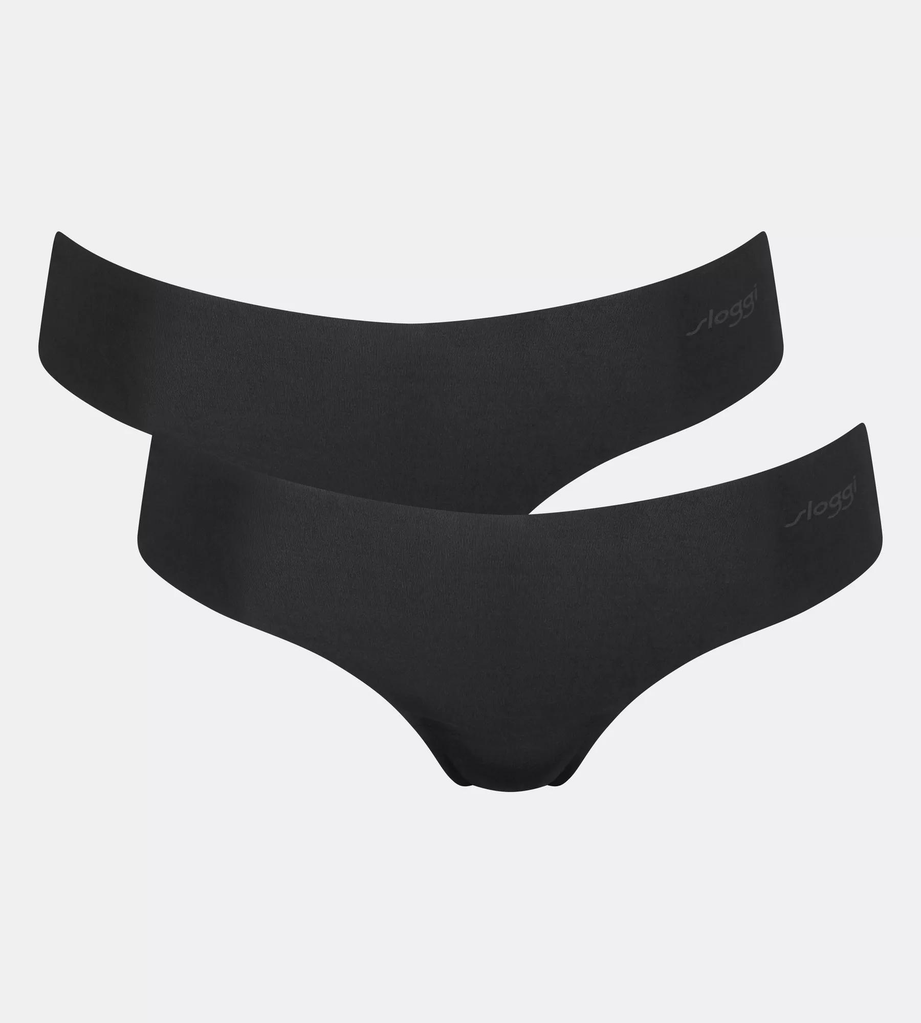 Image of sloggi String "ZERO Microfibre 2.0" 2er Pack, nahtlos, gewellte Abschlüsse, ultraleicht, Hipster-Stil