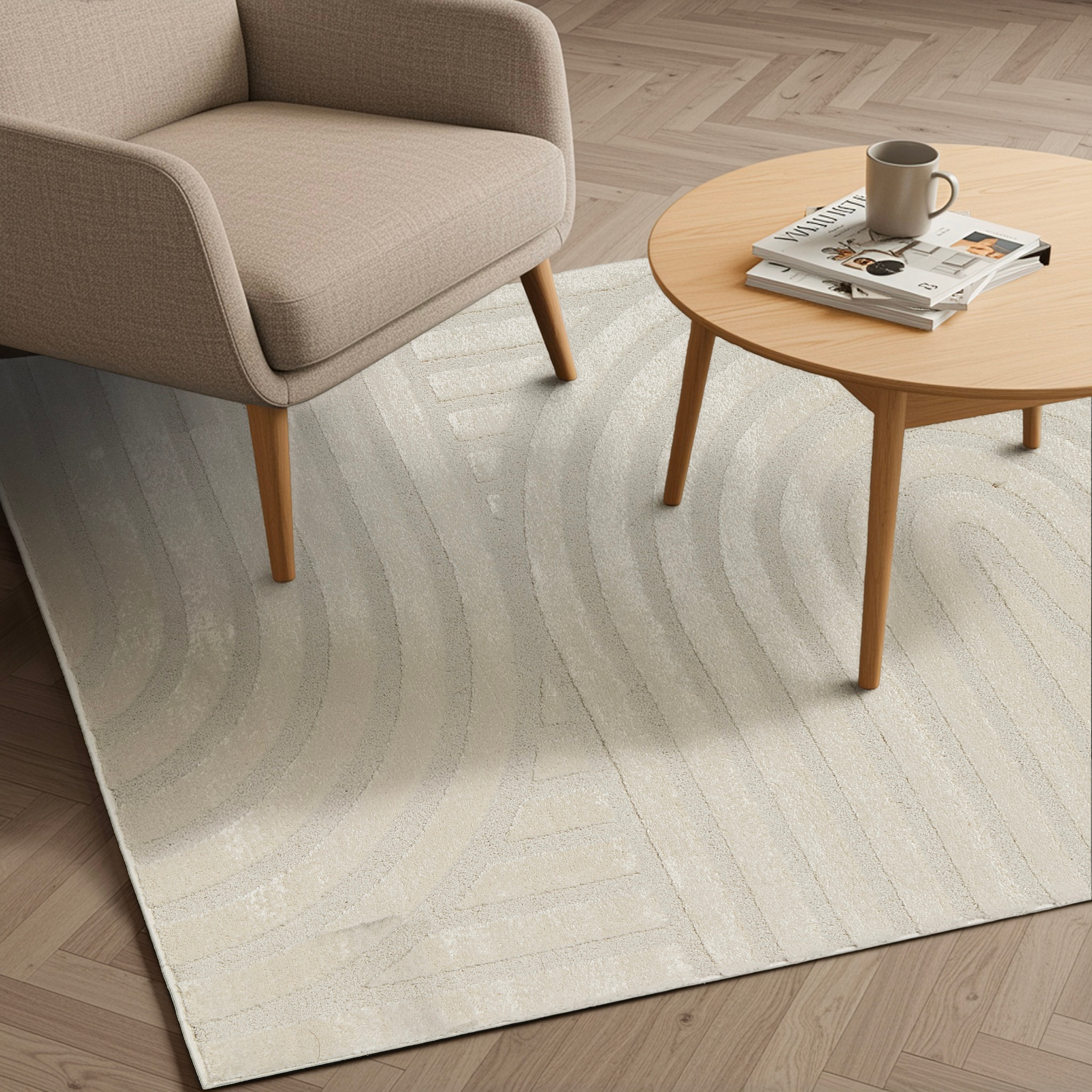 GOODproduct Teppich »Rubi, Supersoft, 3D- Design, weiche Haptik« rechteckig 9 mm Höhe softer Kurzflor, pflegeleicht, Wohnzimmer, Esszimmer, Schlafzimmer