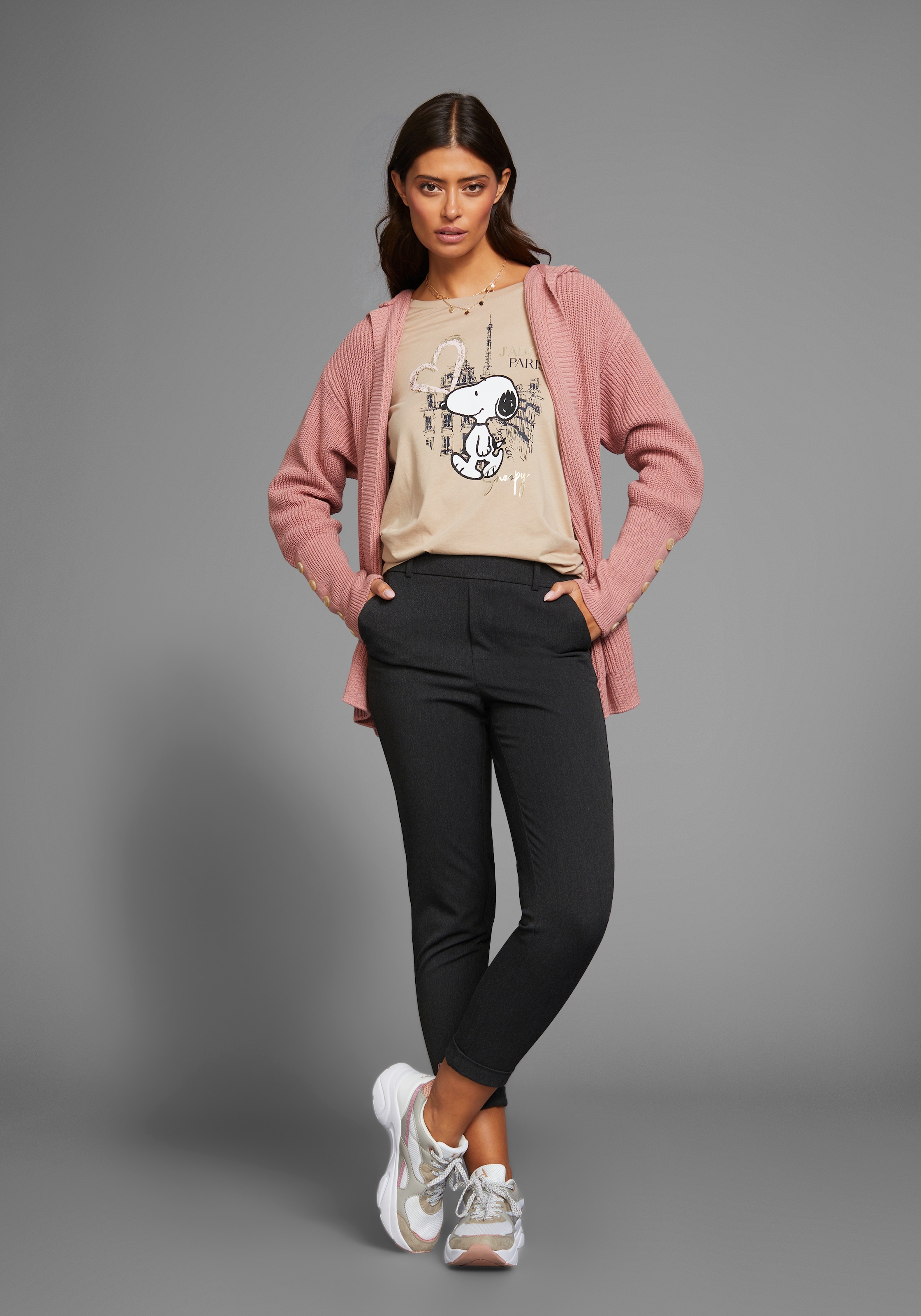 Laura Scott 3/4-Arm-Shirt, mit Snoopy-Print - NEUE KOLLEKTION