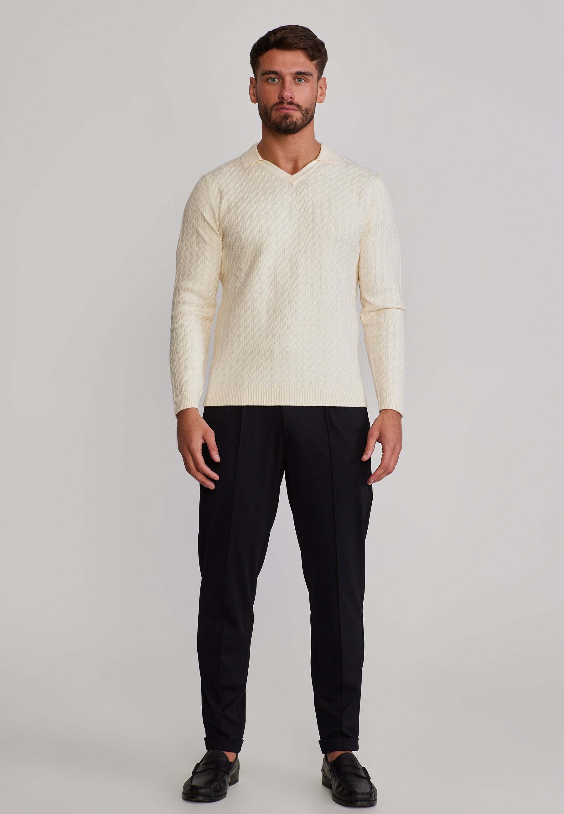 Siksilk Polo à manches longues »Siksilk Langarmpolo Knitted Polo«