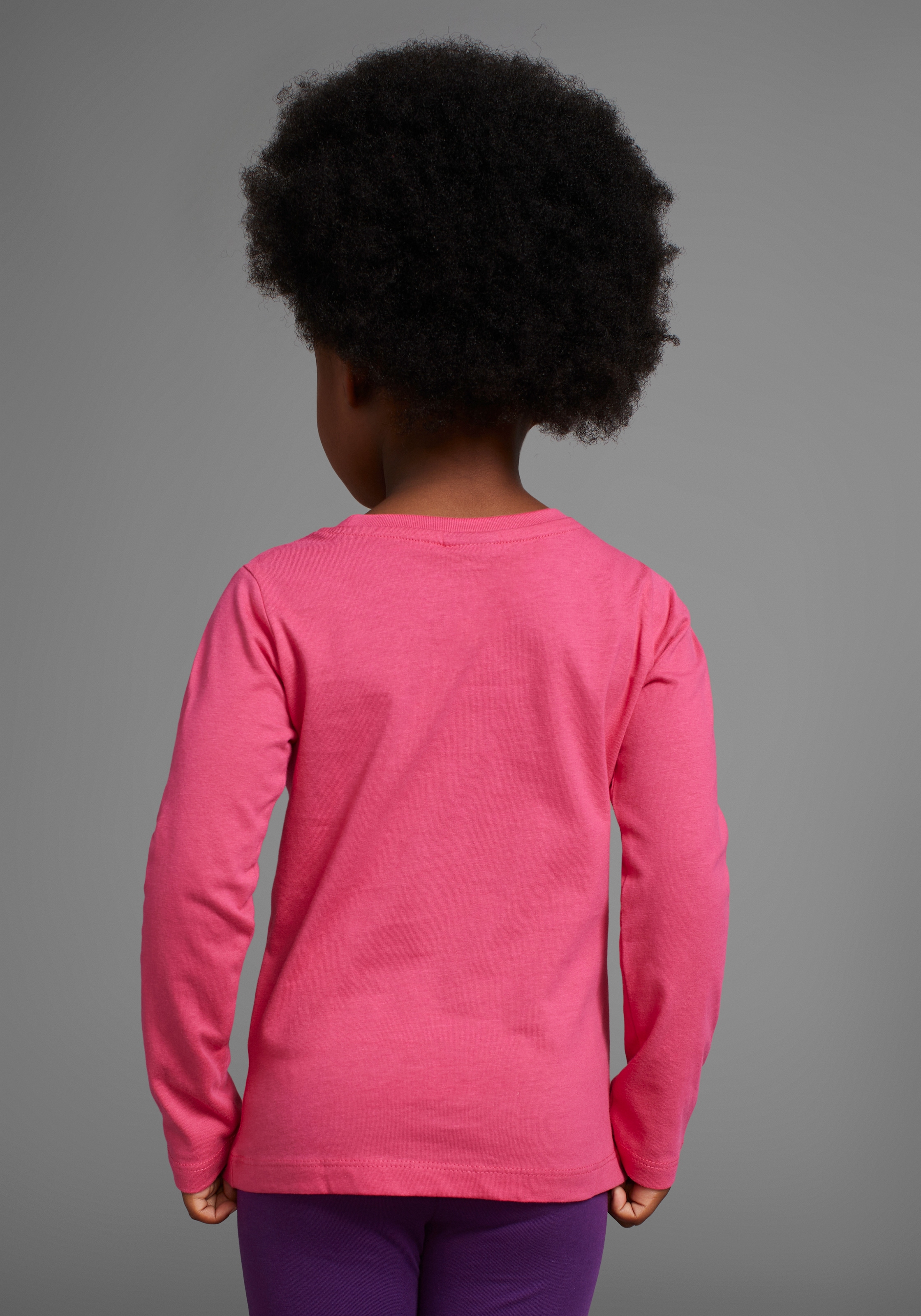 KIDSWORLD Langarmshirt »mit süssem Einhorn Druck«, langärmlig, hüftlange Passform, stylischer Druck