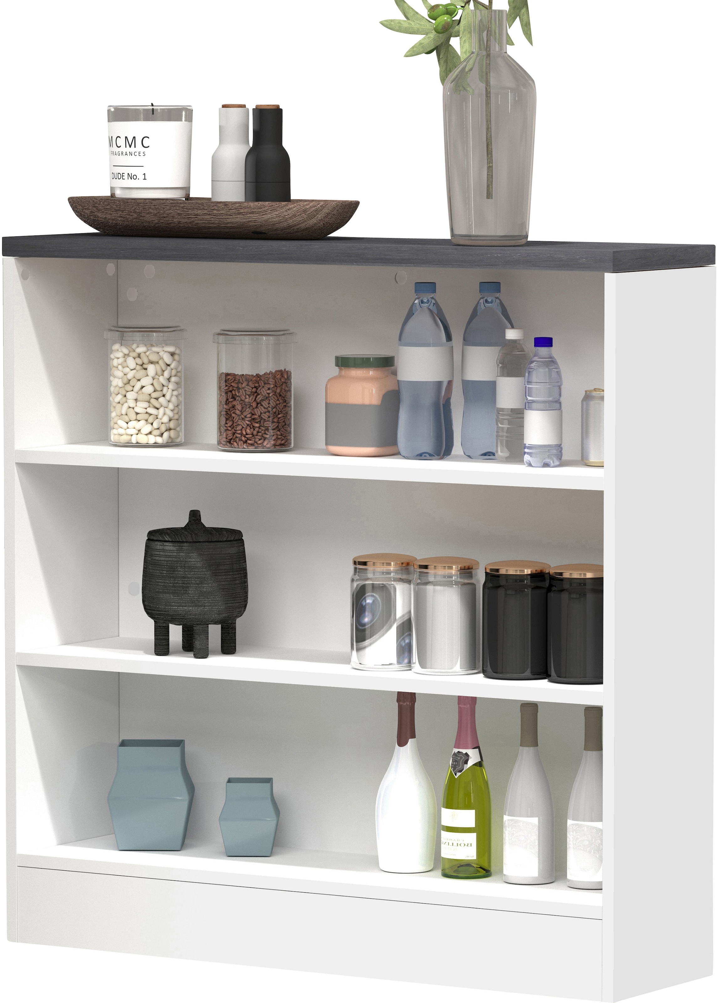 KOCHSTATION Küchenregal »Sole,Regal,Standregal,Küchenregal,Ablageregal« Kombinierbar mit Kücheninsel Serie Sole Kochstation