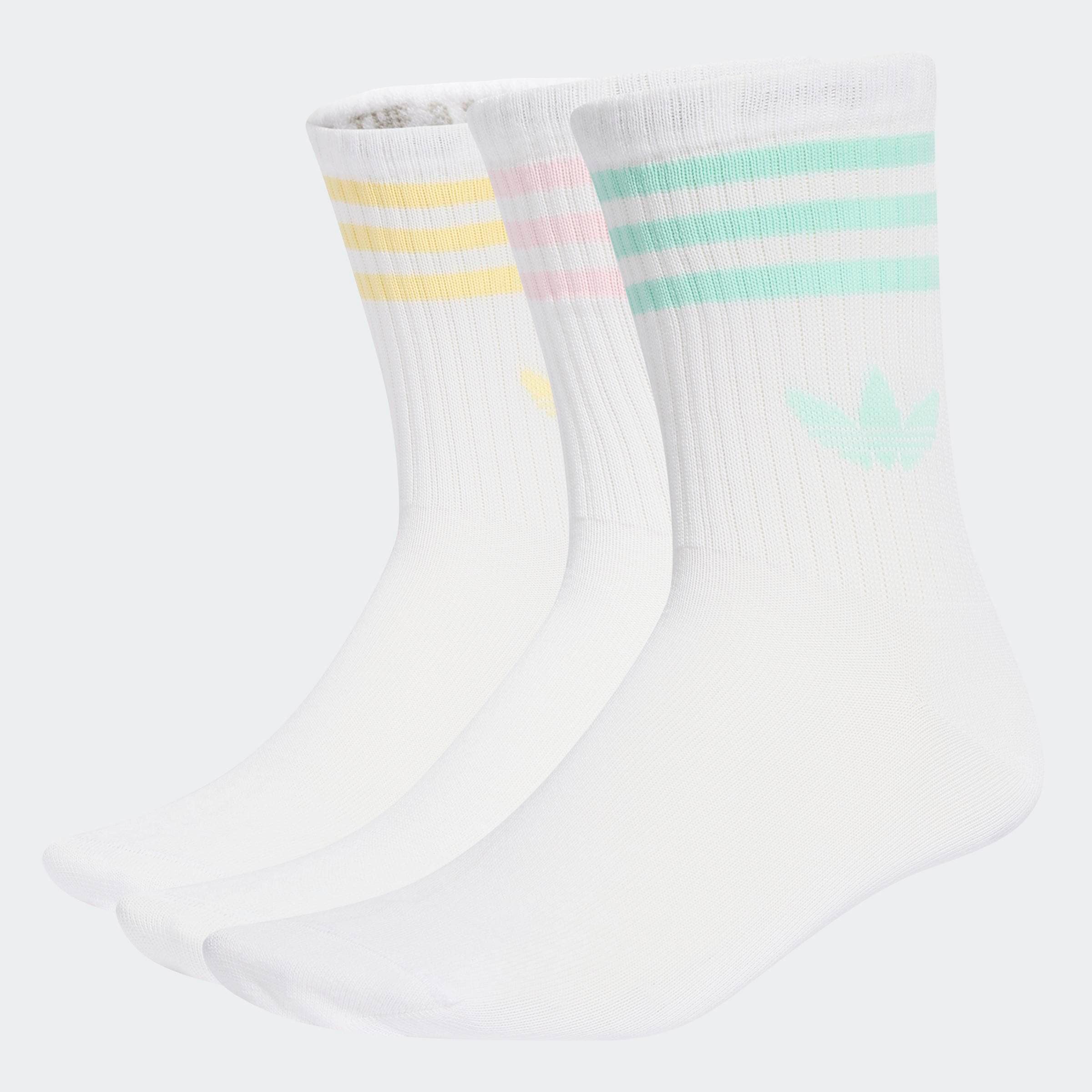 adidas Originals Sportsocken »3S CREW S 3P« 3 Paar tlg. für Laufen, knöchellang, mit 3-Streifen und Trefoil Logo