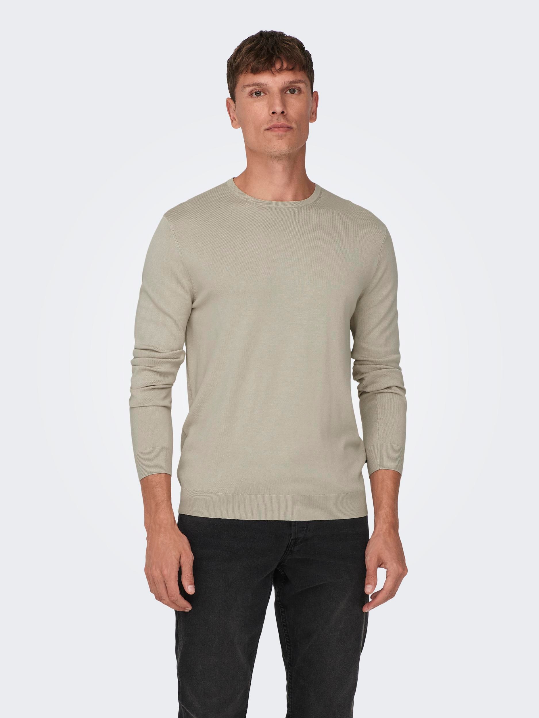 Image of ONLY & SONS Rundhalspullover "ONSWYLER LIFE REG 14 LS CREW KNIT NOOS" Viskosemischung, regular fit
