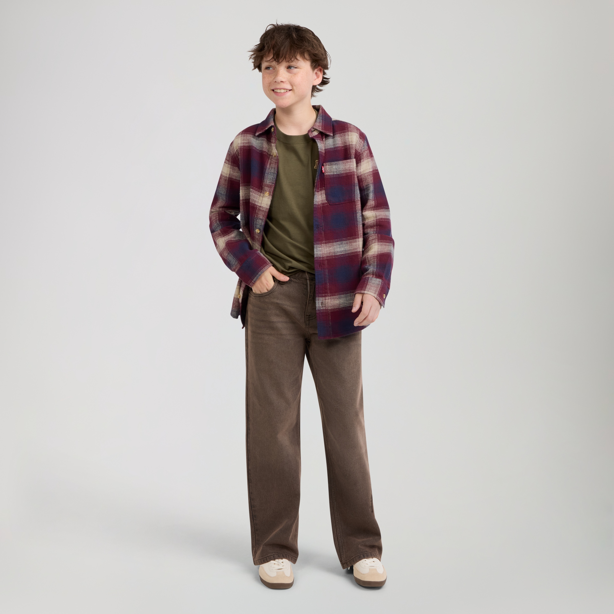 Levi's® Kids Chemise à carreaux »LVB SHADOW PLAID SHIRT« en coton - pour garçons