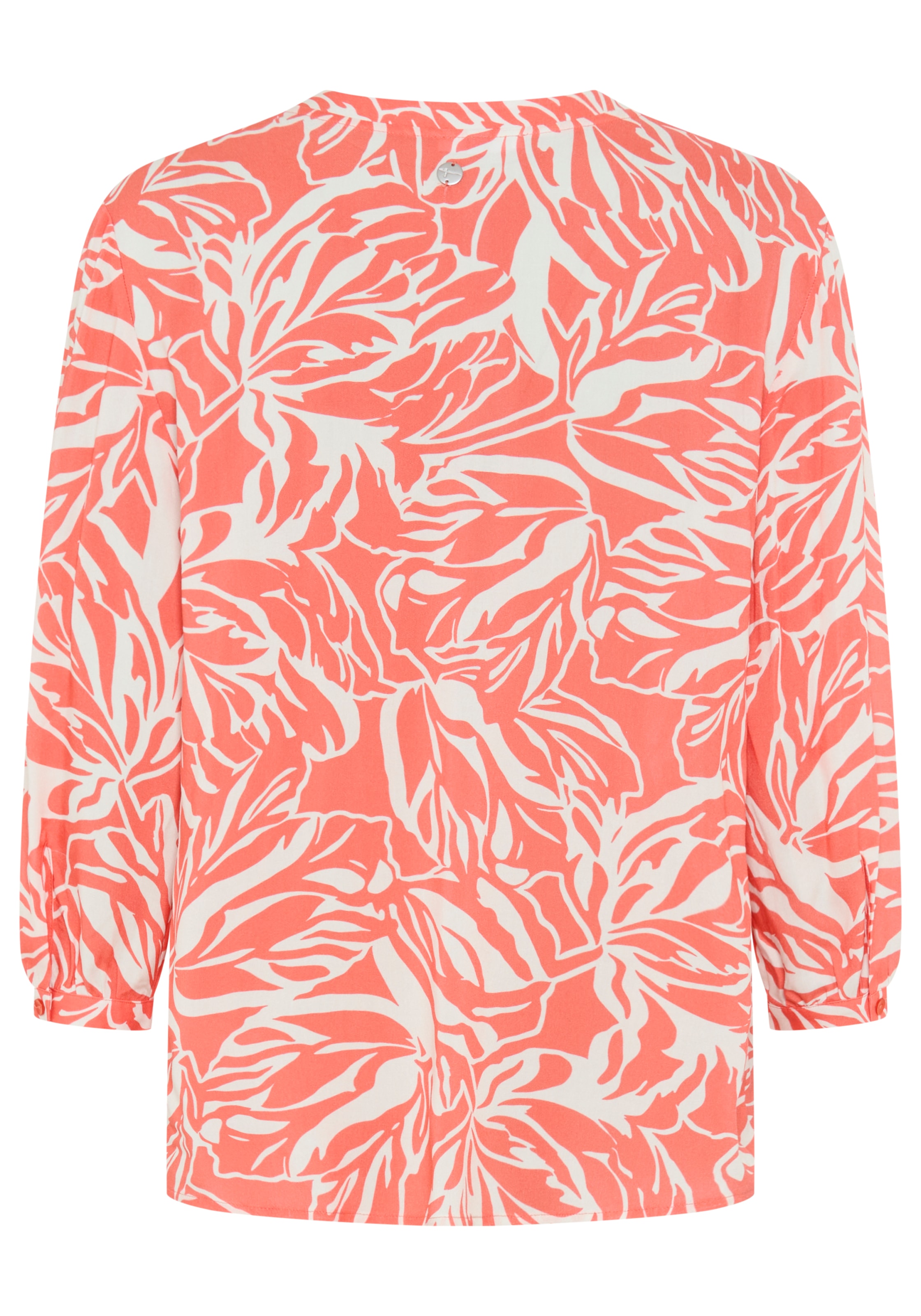 Tamaris Blouse à pression mit 3/4 Ärmeln und femininen V-Ausschnitt