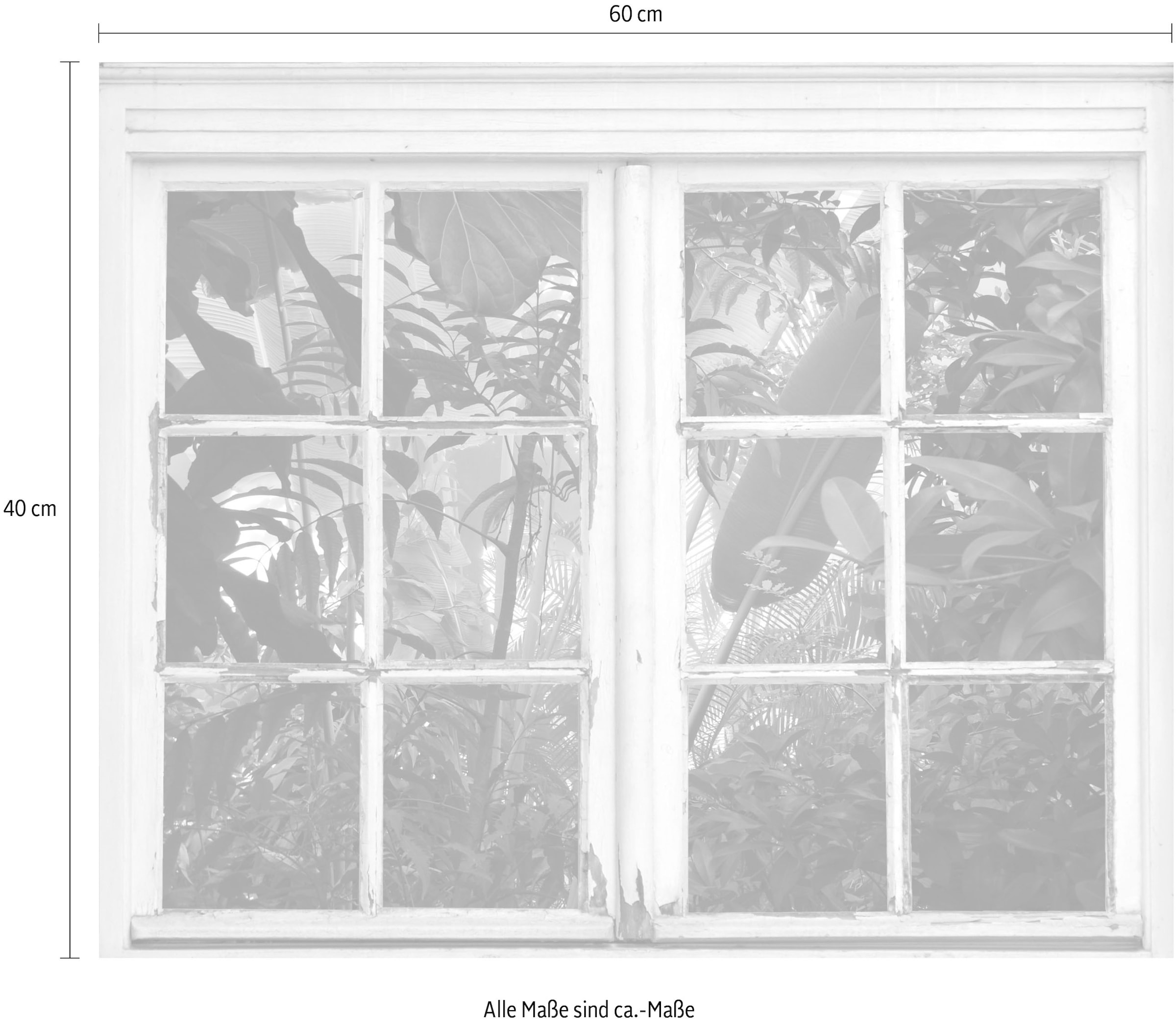 queence Wandsticker »Wald«, Wandsticker, Wandbild, selbstklebend, 3D, Fenster