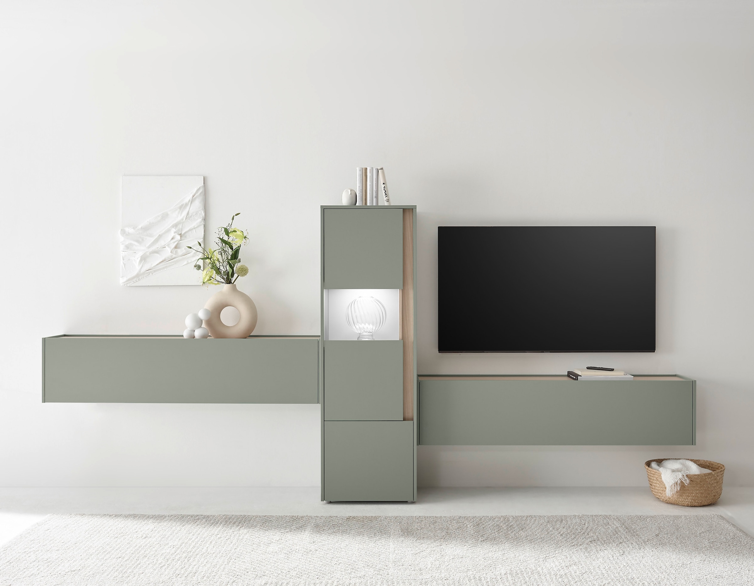 INOSIGN Wohnwand »City/Giron, moderne Anbauwand, Komplettset in vielen Farben verfügbar« Set, 3 Stk. tlg.