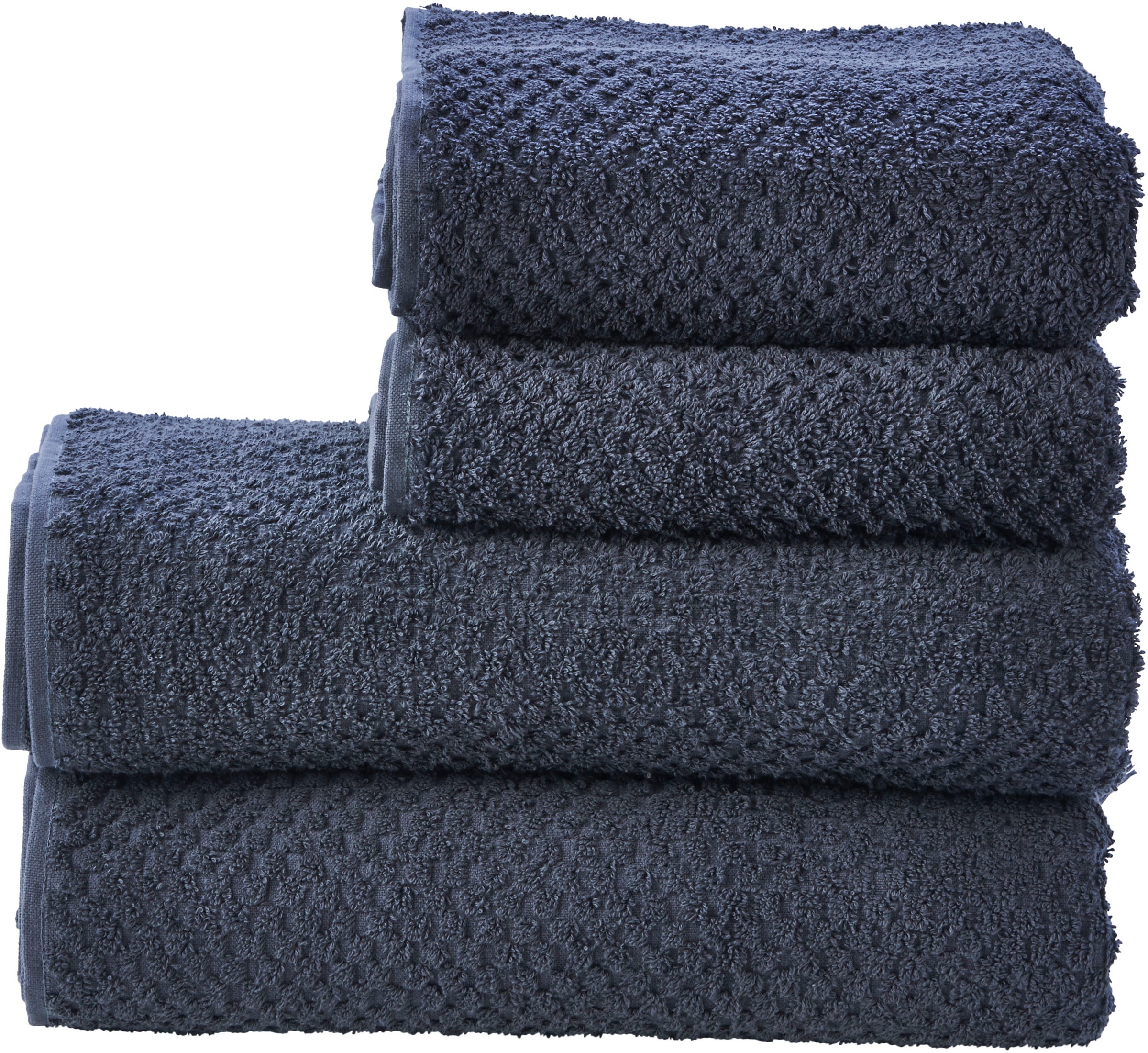 Image of done.® Handtuch Set »Provence Honeycomb«, Set, 4 tlg., Walkfrottier, Uni Farben, in Honigwaben-Optik, mit Fransen, in verschiedenen Set Varianten erhältlich bei Ackermann Versand Schweiz