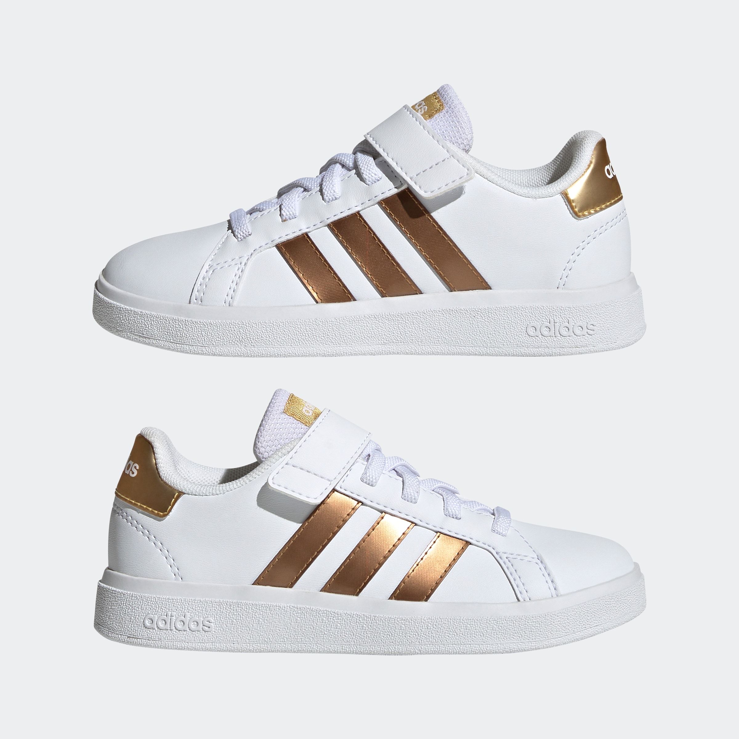 adidas Sportswear Sneaker »GRAND COURT SUSTAINABLE LIFESTYLE COURT ELASTIC LACE AND TOP STRAP«, Design auf den Spuren des adidas Superstar