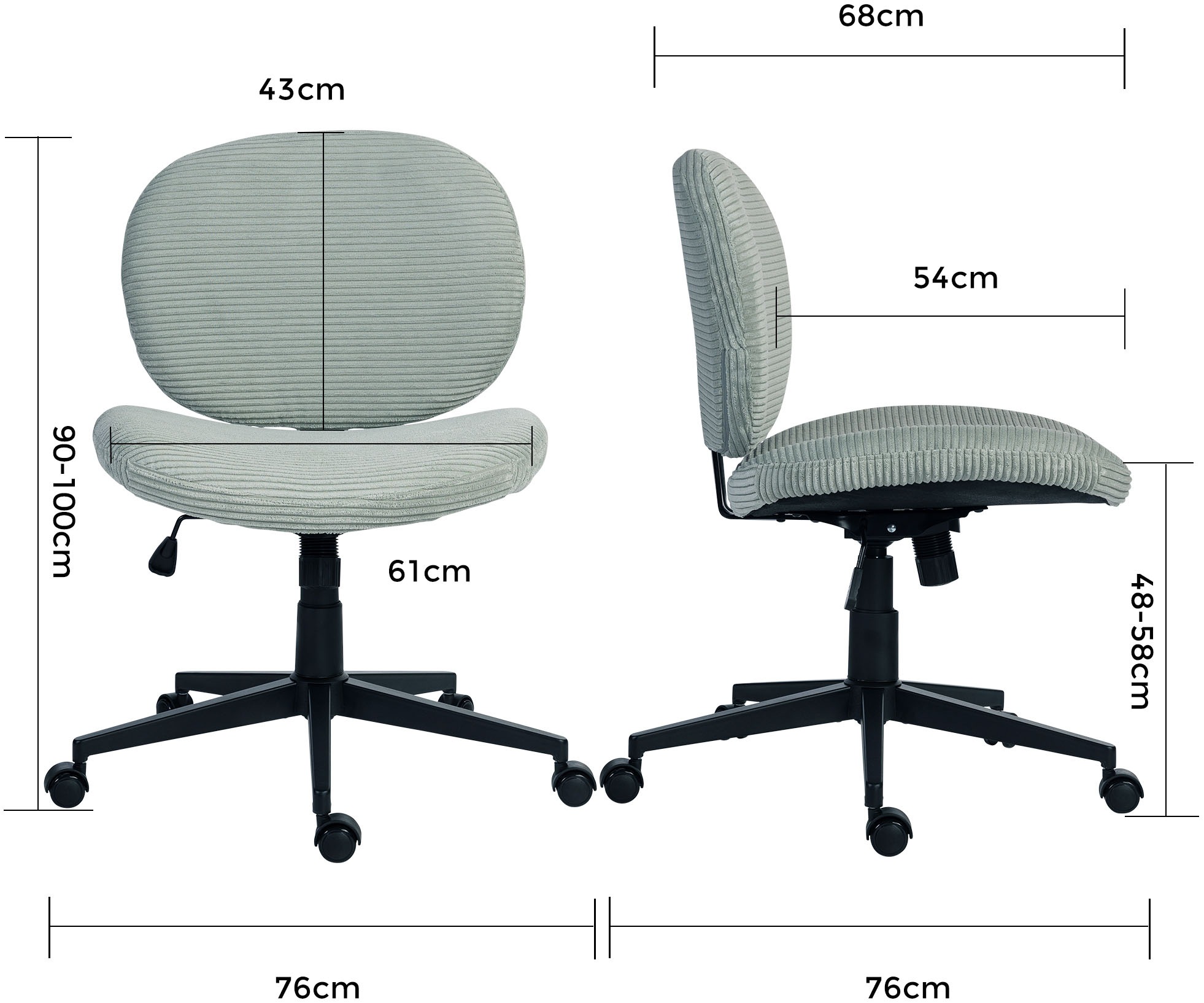 Duo Collection Chaise pivotante »Tilo« () 1 cuisréglage hauteur d’assise, mécanisme basculant, roulettes doubles de sécurité