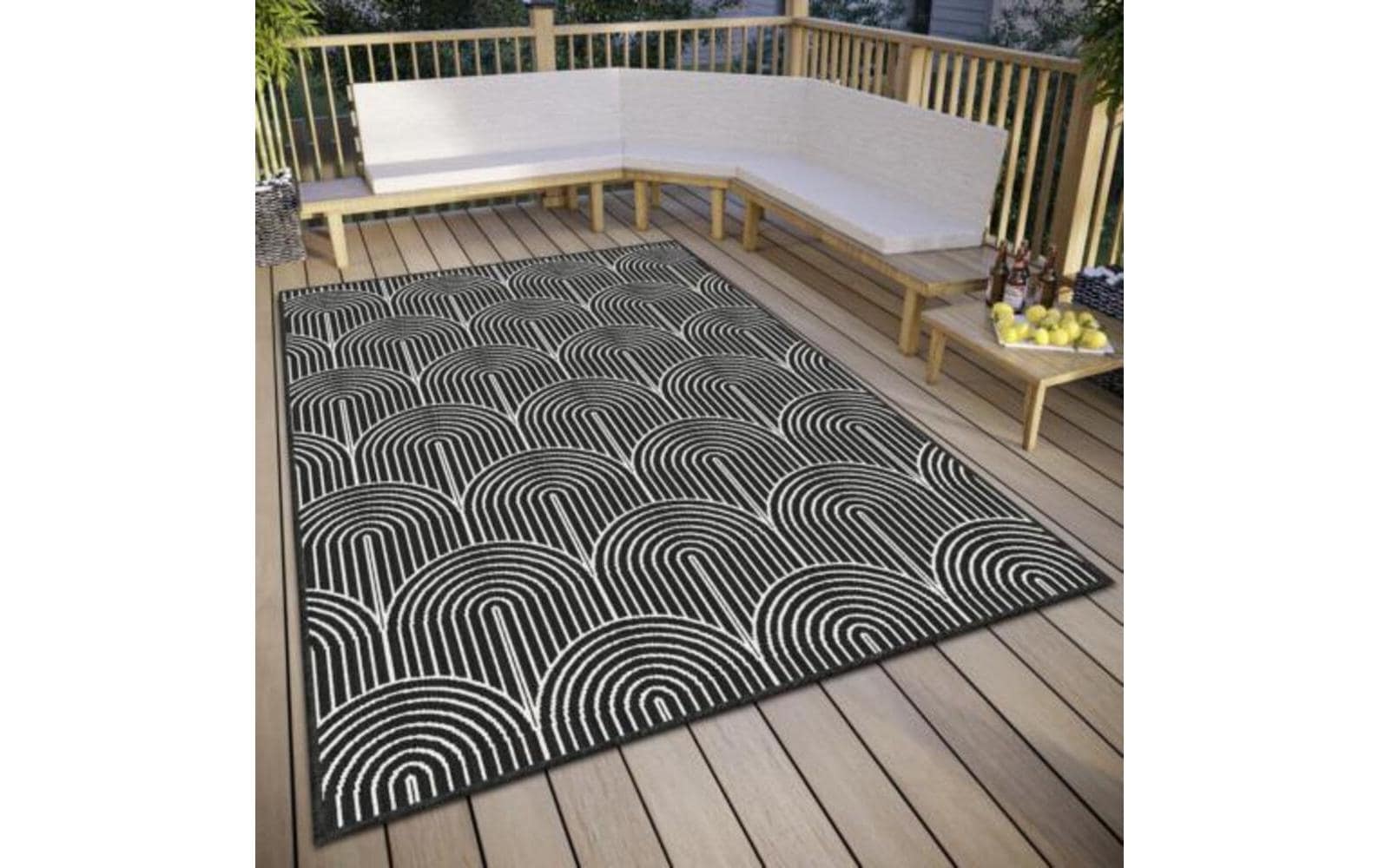 Image of HANSE Home Teppich "Pangli, Wendeteppich" rechteckig 5 mm Höhe In-& Outdoor, Teppich, Wetterfest, Balkon, Garten, Wohnzimmer, Modern