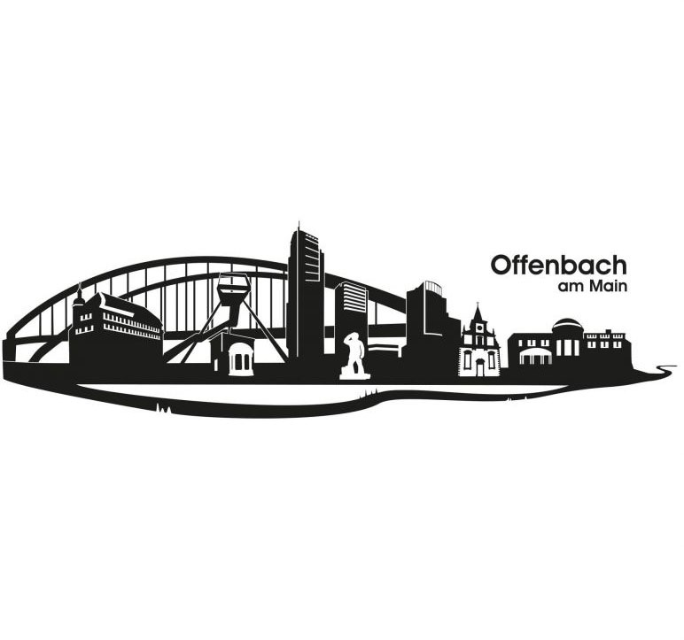 Image of Wall-Art Wandtattoo »Stadt Skyline Offenbach 120cm«, (1 St.) bei Ackermann Versand Schweiz