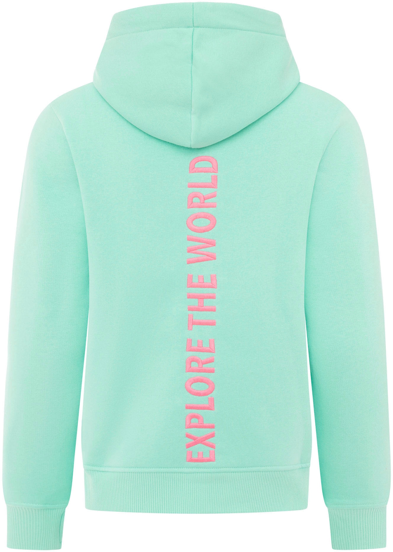 Zwillingsherz Hoodie »"Explore the World"«, mit "Puppy Lover" Aufschrift und aufgestickten Hundemotiv mit Herzen