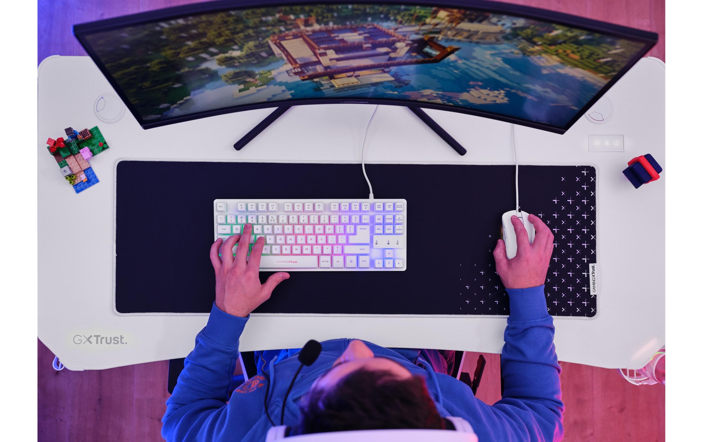 Trust Gamingtisch »GXT 709W Luminus RGB«