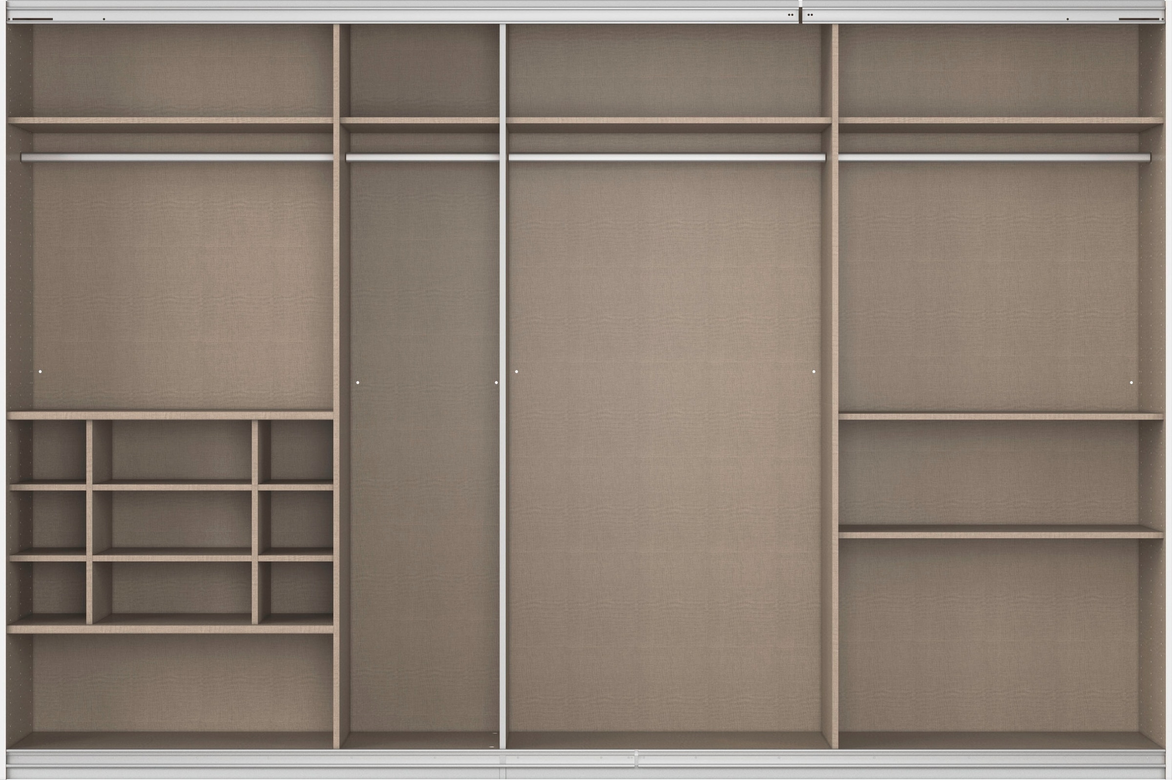rauch Schwebetürenschrank »Kleiderschrank Schrank Garderobe Wäscheschrank TOMA«, inkl. Regaleinsatz sowie zusätzlichen Einlegeböden MADE IN GERMANY