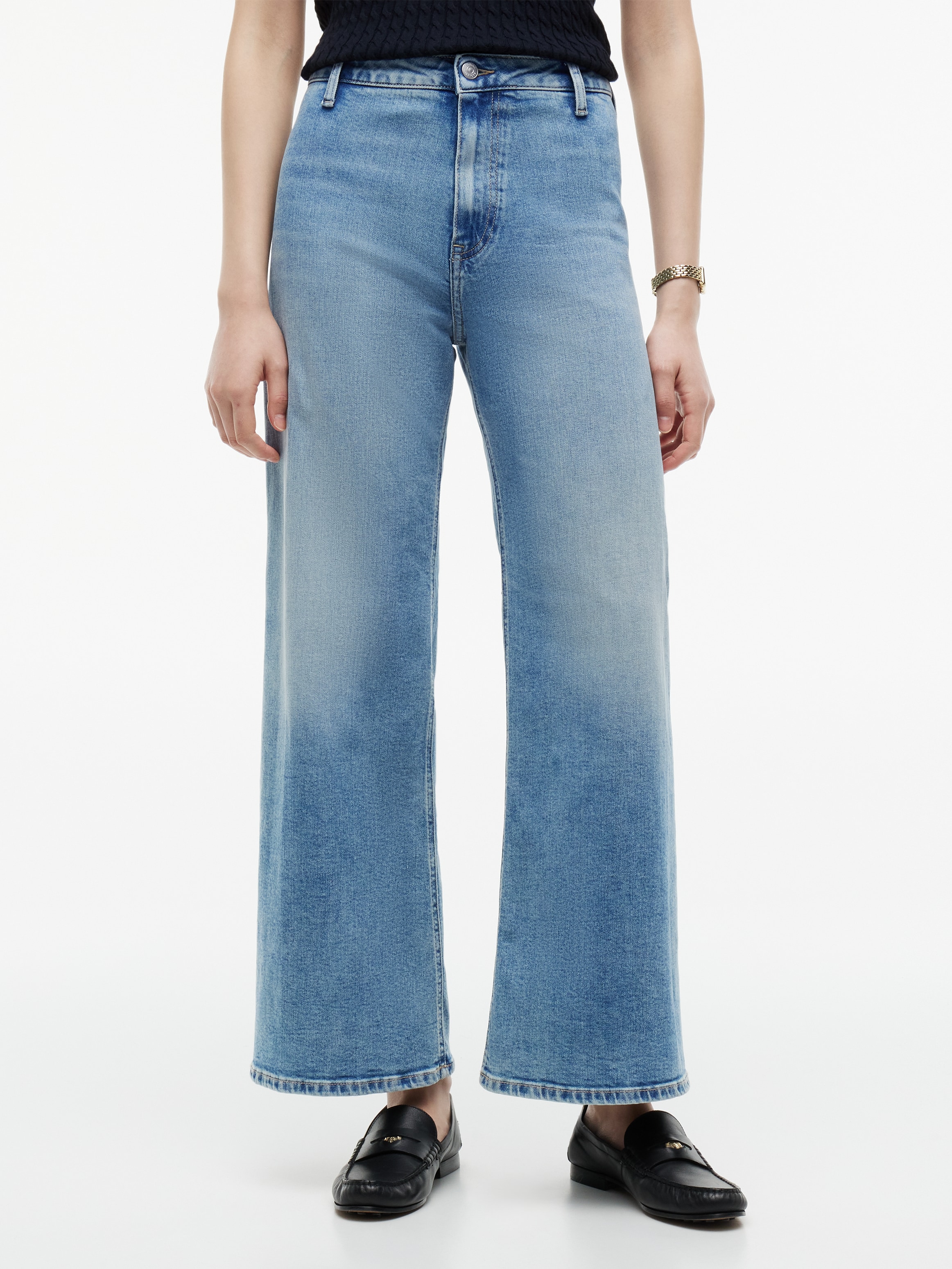 Image of Tommy Hilfiger High-waist-Jeans "WD LG NEW DOREEN LT HW ANKL" Baumwollmischung, weite Beinform, High Waist