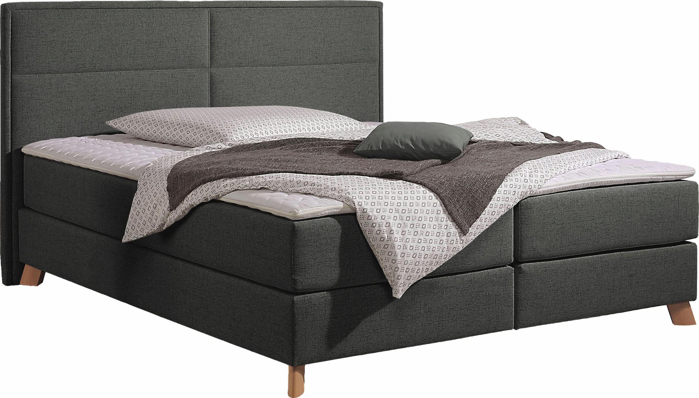 Home affaire Boxspringbett »Caria« in 5 Breiten, 3 Matratzen-Ausführungen, 2 Härtegraden, Topper