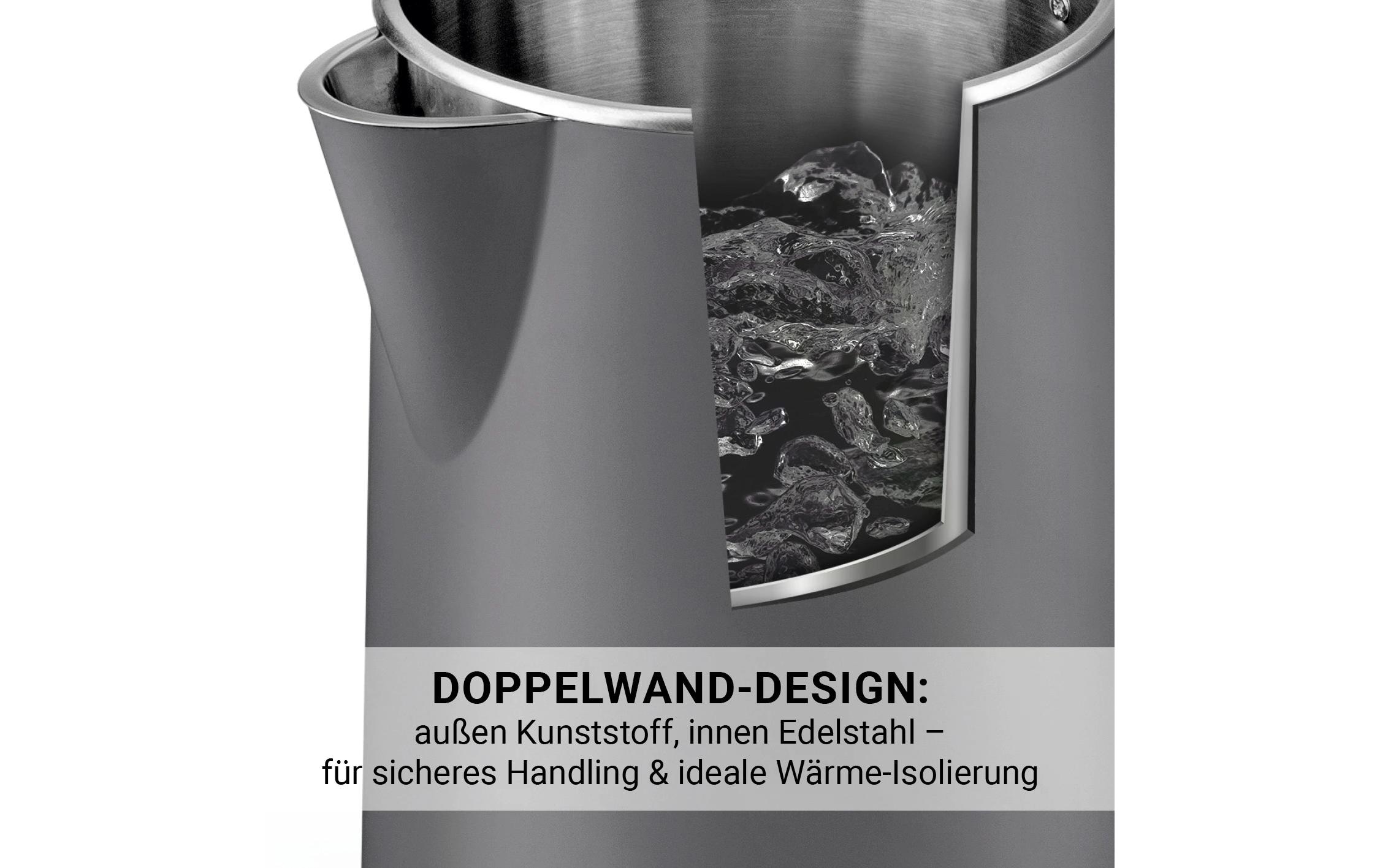 Wasserkocher »N8Werk Cool-Touch 45413 l, Schwarz«, 1,5 l, 2200 W