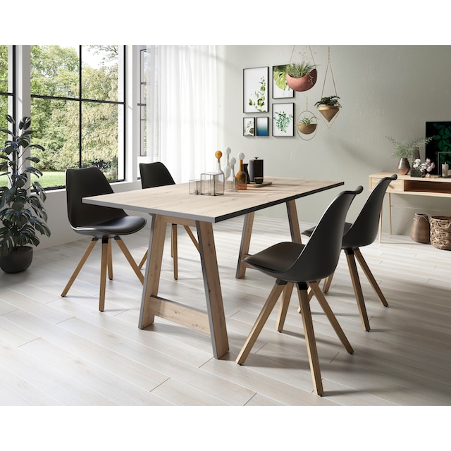 Homexperts Esszimmerstuhl »Kaja«, (Set), 2 St., Kunstleder, Sitzschale mit  Sitzkissen in Kunstleder günstig kaufen