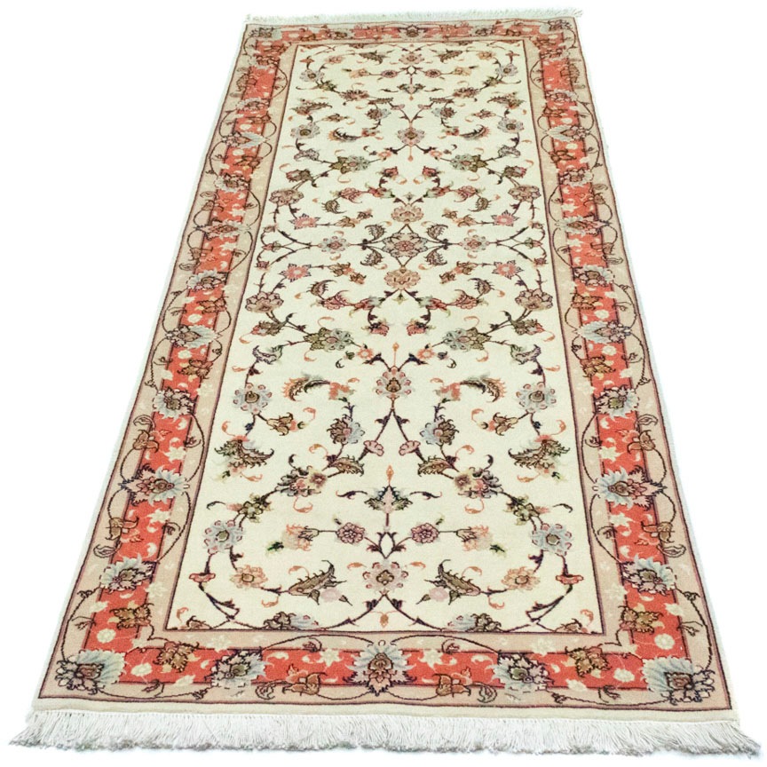 Image of morgenland Hochflor-Läufer »Täbriz 50 Raj Stark Gemustert Beige 210 x 80 cm«, rechteckig, 1 mm Höhe, Unikat mit Zertifikat bei Ackermann Versand Schweiz