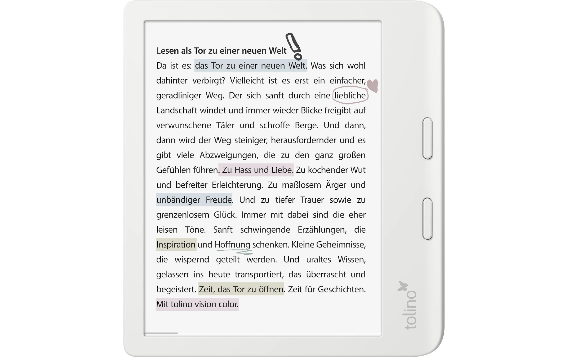 Tolino Livre électronique »Reader Vision Color« ( / 7 ″) Beleuchtung)