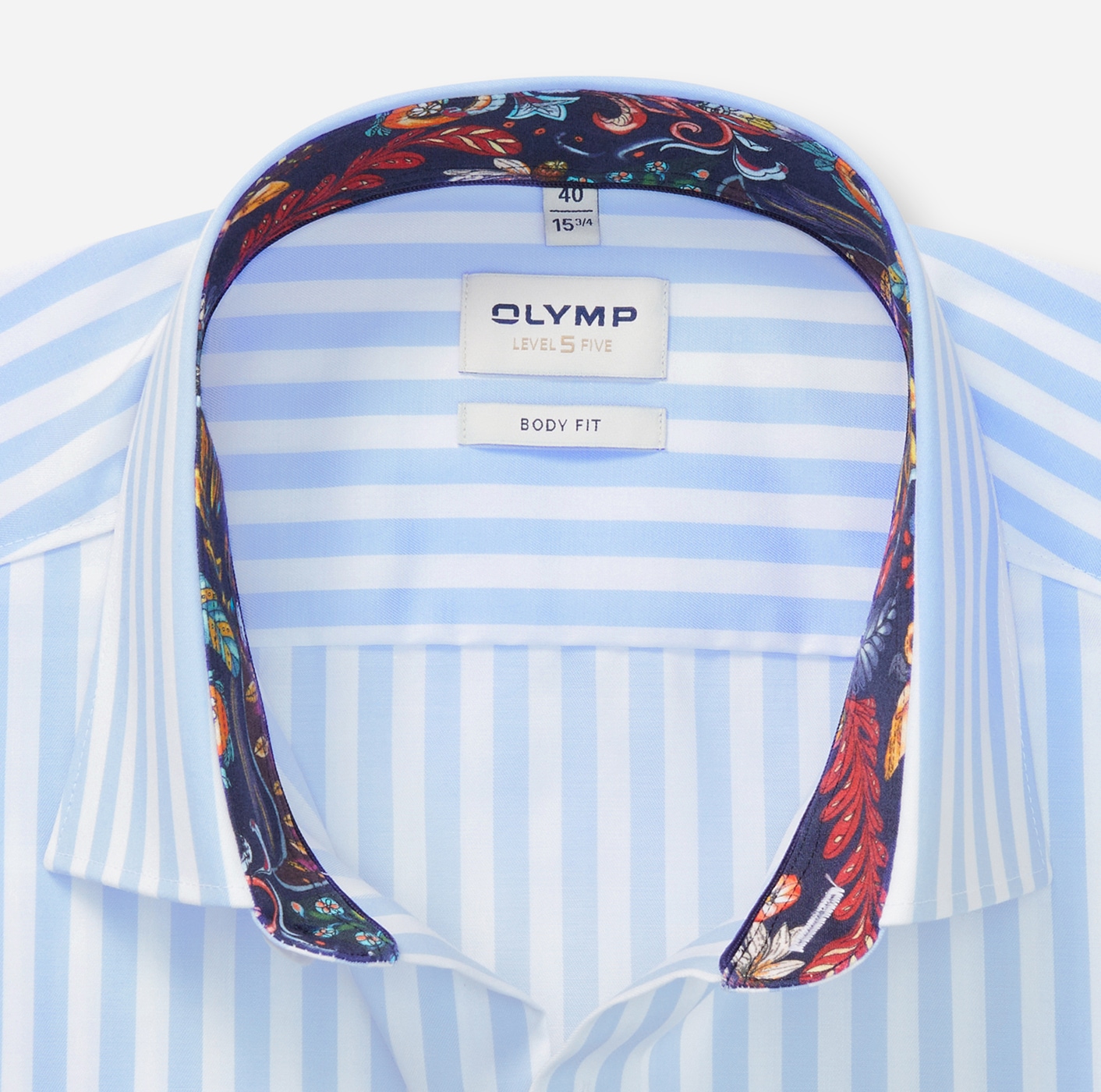 OLYMP Langarmhemd »Level 5« gestreift, body fit, New York Kentkragen, Businesshemd