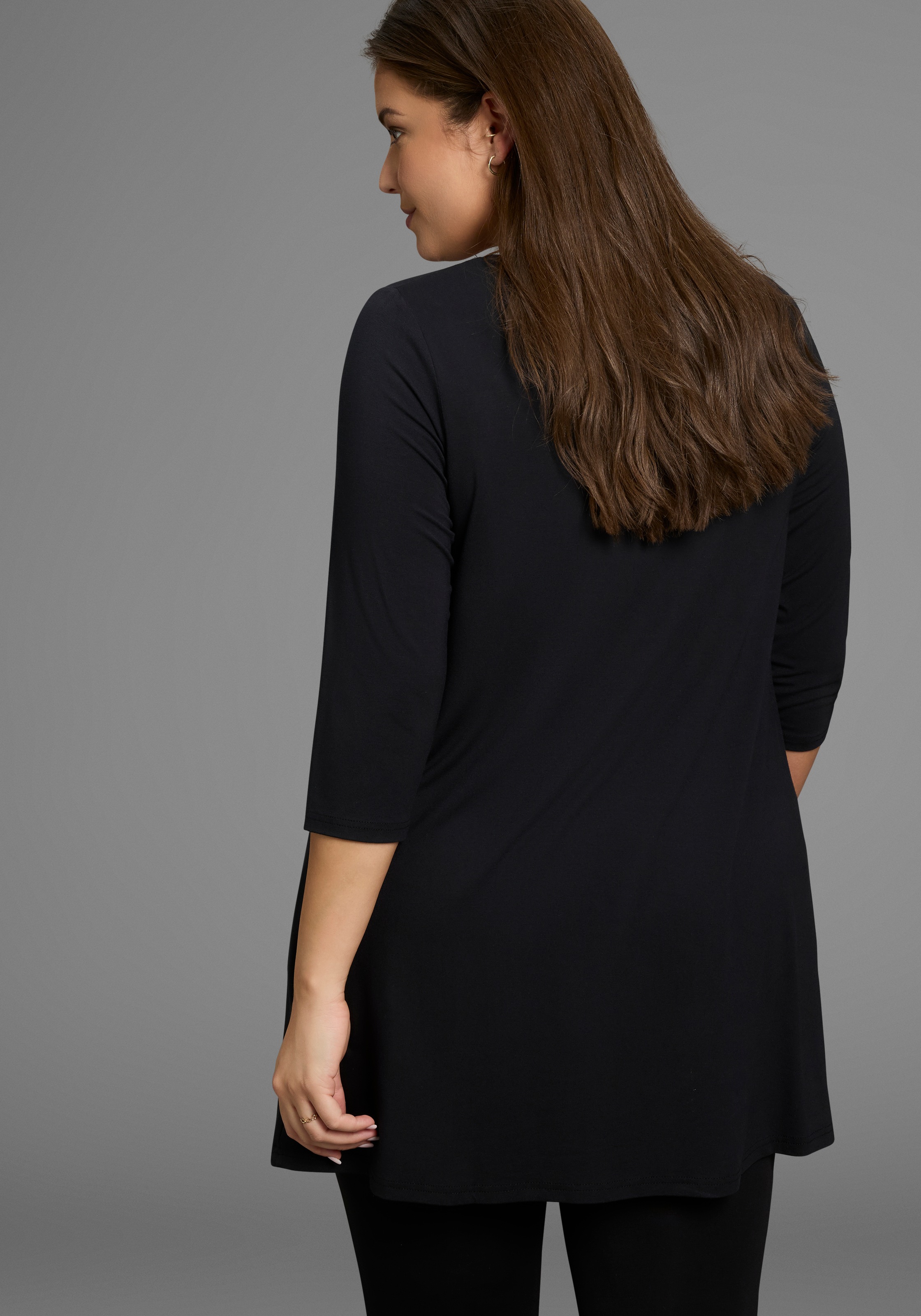 Laura Scott CURVE 3/4-Arm-Shirt, mit 3/4-Ärmeln – GROSSE GRÖSSEN