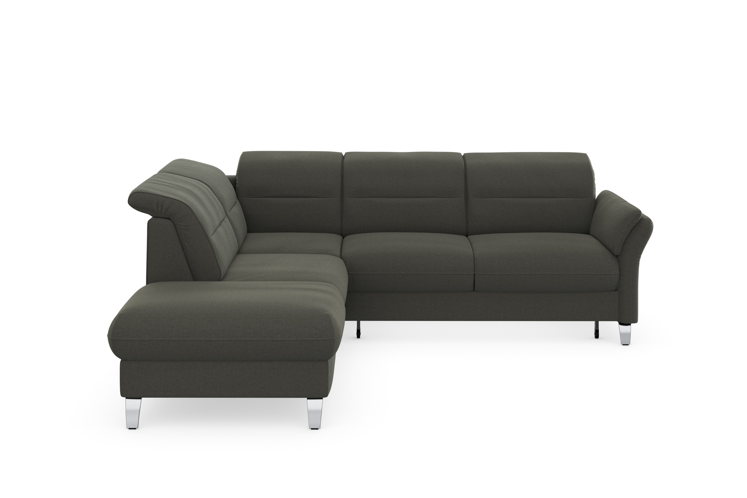 sit&more Ecksofa »Grenoble L-Form mit Federkern«, wahlweise mit Bettfunktion, Bettkasten, Arm- und Kopfteilverstellung