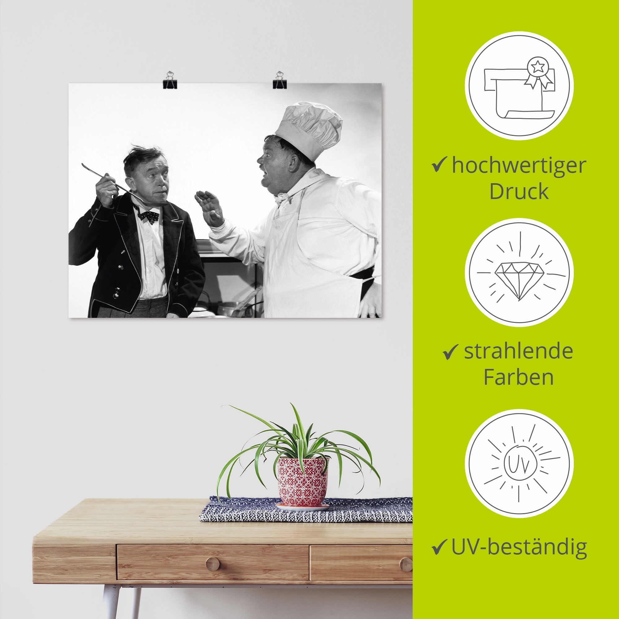 Artland Wandbild »Die Leibköche seiner Majestät, 1944« Stars 1 Stk. tlg. als Leinwandbild, Poster in verschied. Grössen