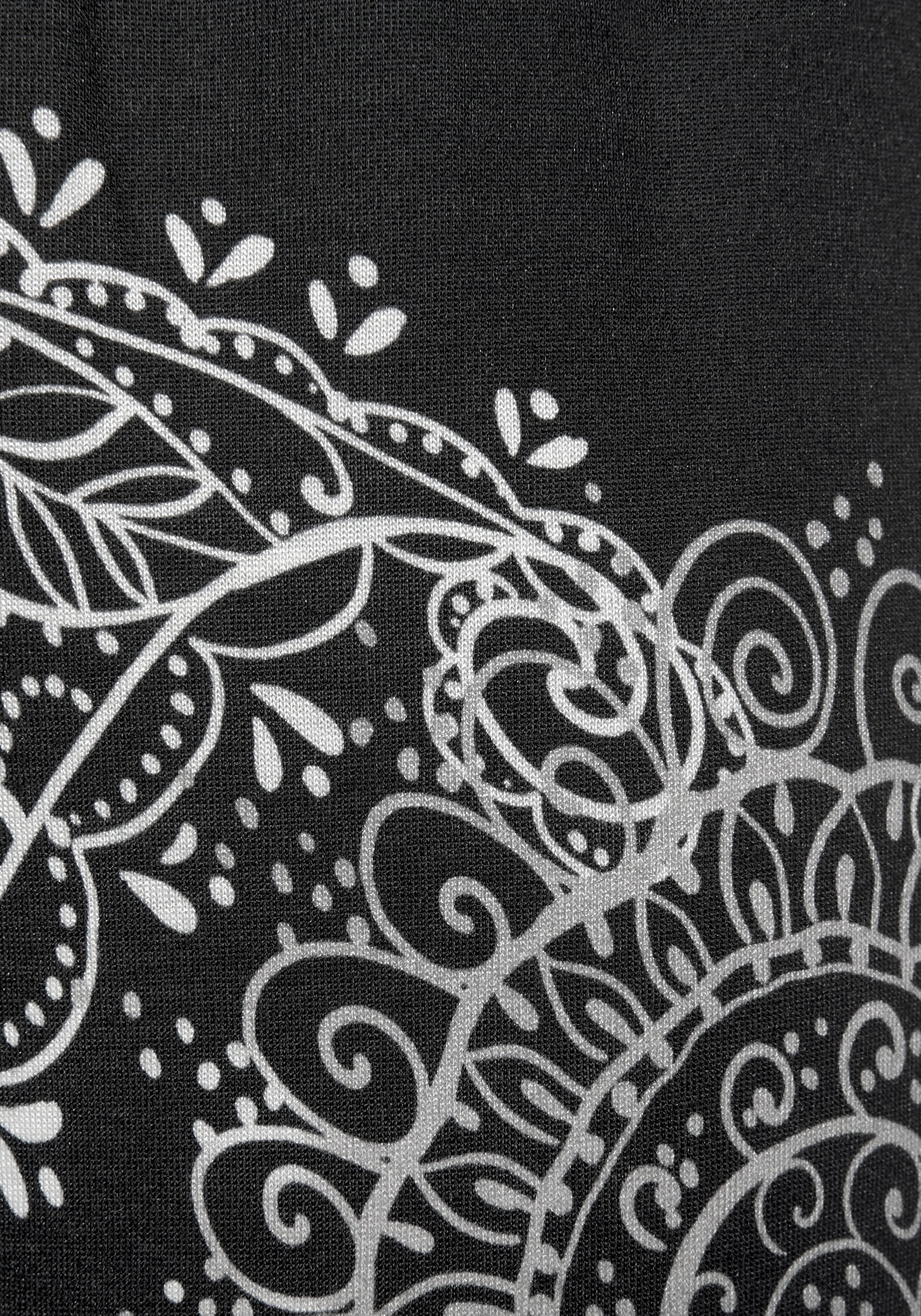 Vivance Dreams Pyjama, (2 tlg.), im schwarz-weissen Paisley-Dessin