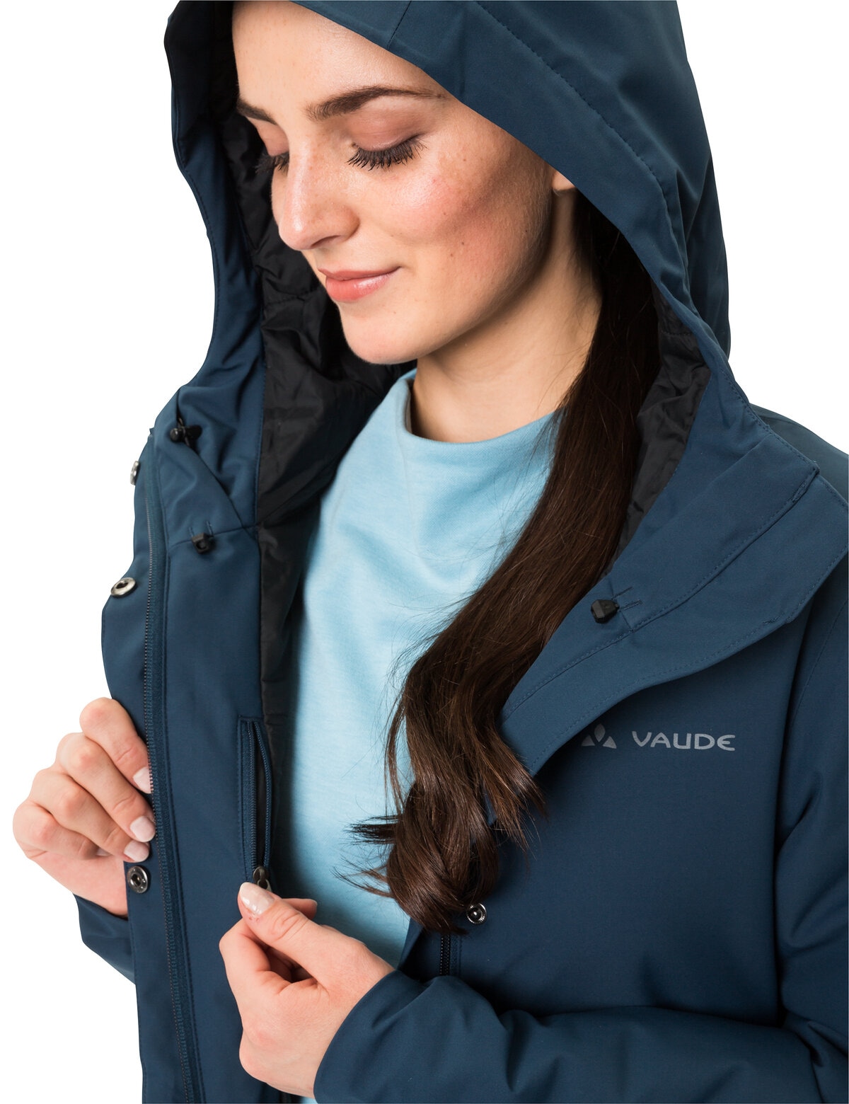 VAUDE Funktionsmantel »WOMEN'S CYCLIST PADDED PARKA II«, (1 tlg.), wattiert
