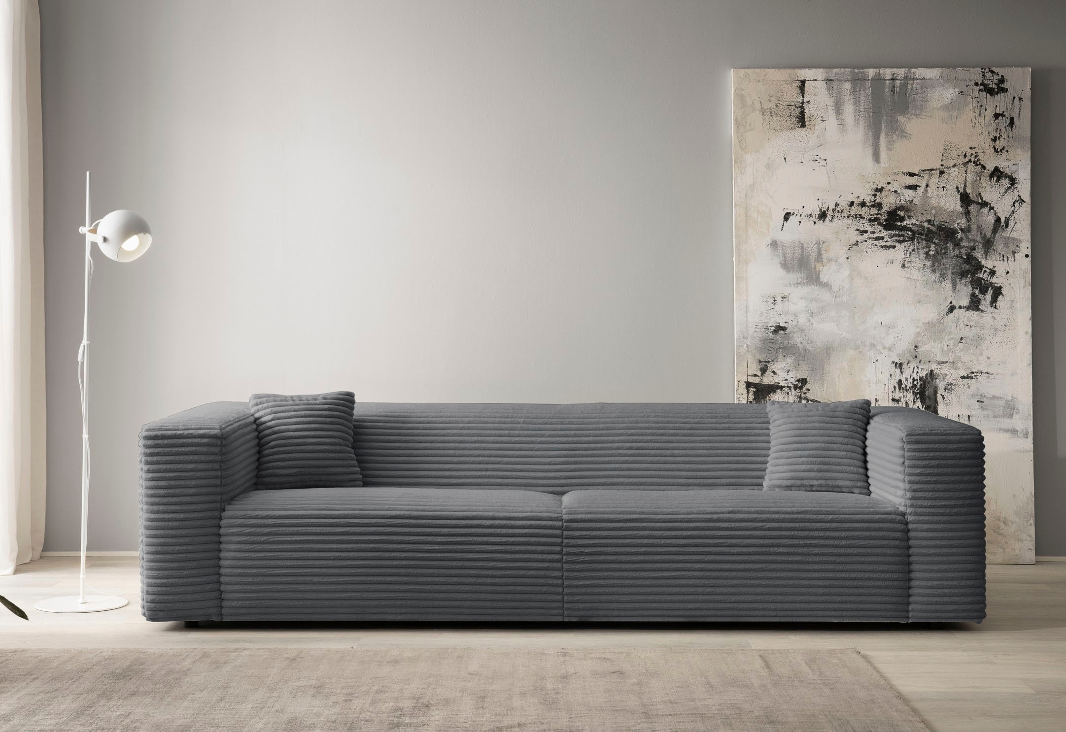 andas 3-Sitzer »BAKELS, Couch in Cord oder Boucle-Stoff, Sofa im modernen Design«, bequemer Sitzkomfort,in 2 Stoffen und 8 Farben lieferbar