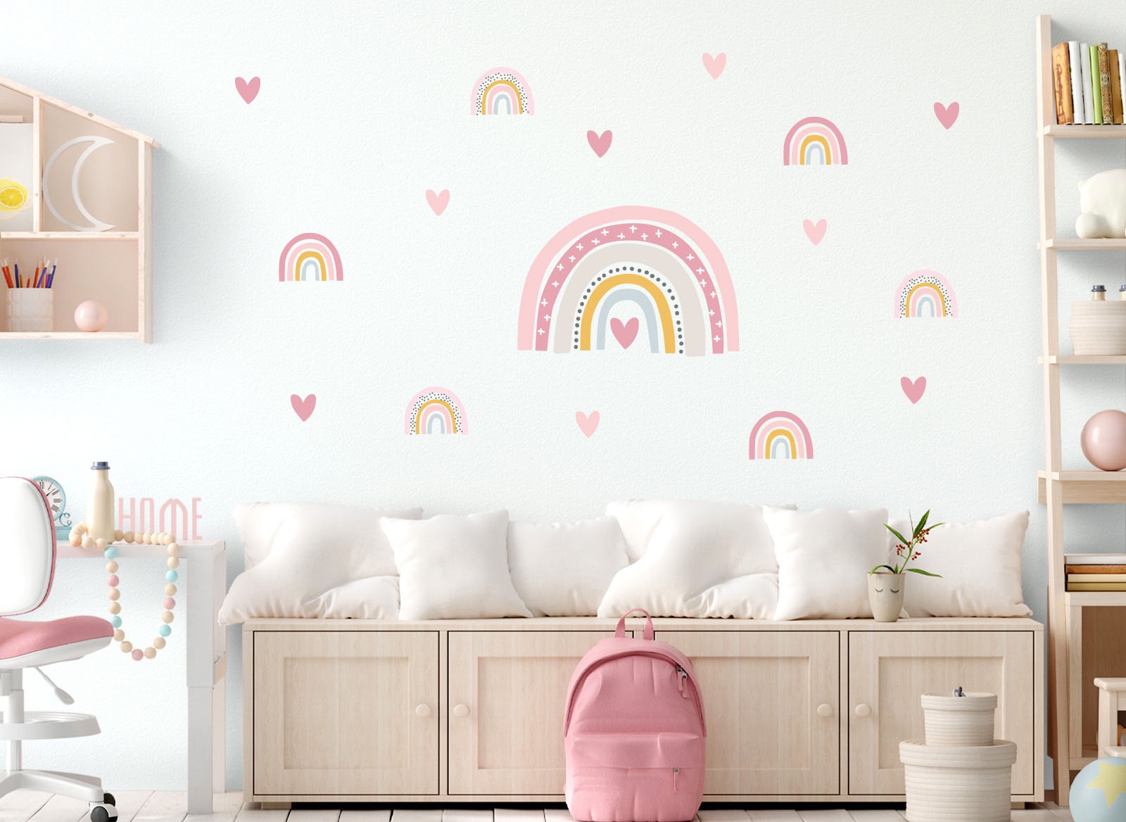 Image of little DECO Wandtattoo »Little Deco Wandtattoo viele Regenbögen mit Herzchen« bei Ackermann Versand Schweiz