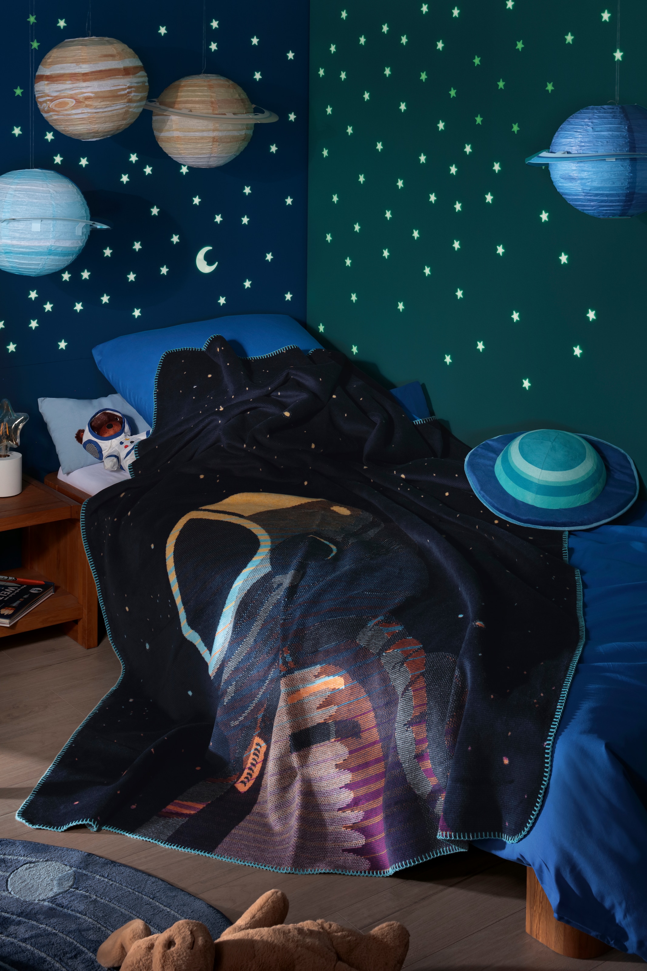 Biederlack Wohndecke »Wohndecke Astronaut«, 150 x 200, mit Zierstich