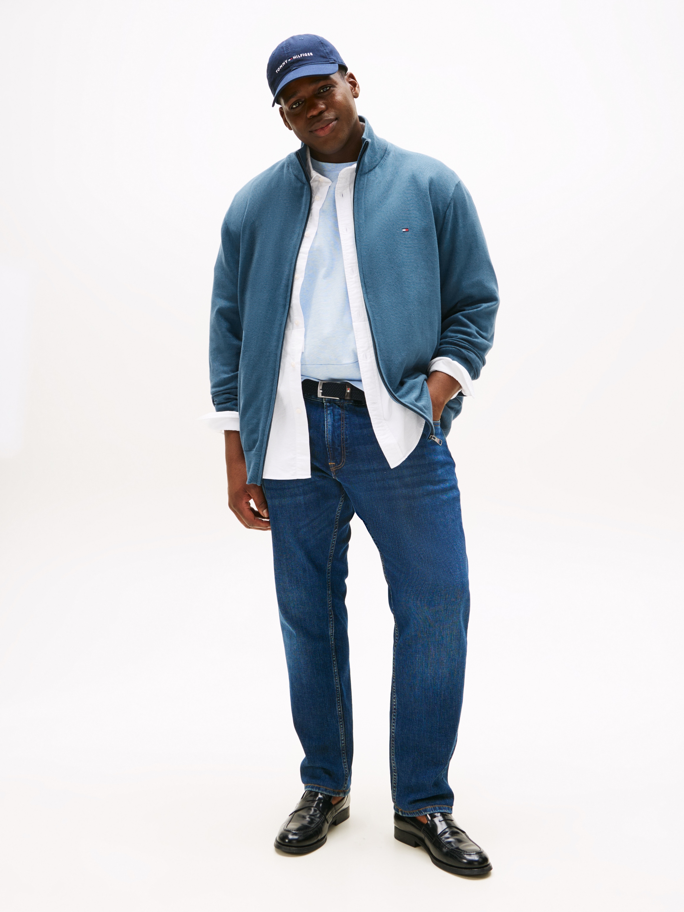Tommy Hilfiger Big & Tall Strickjacke »BT-ESSENTIAL COTTON ZIP THRU-B«, Grossen Grössen