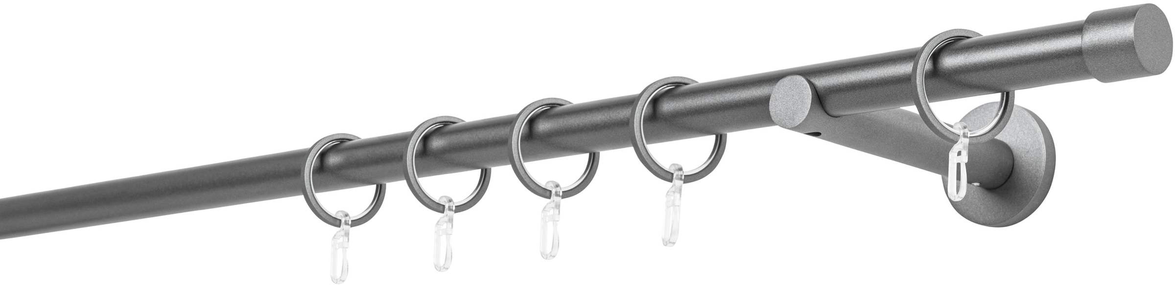 Image of mydeco Gardinenstange "20mm Cap Wandträger 12 cm" 1 läufig-läufig Fixmass