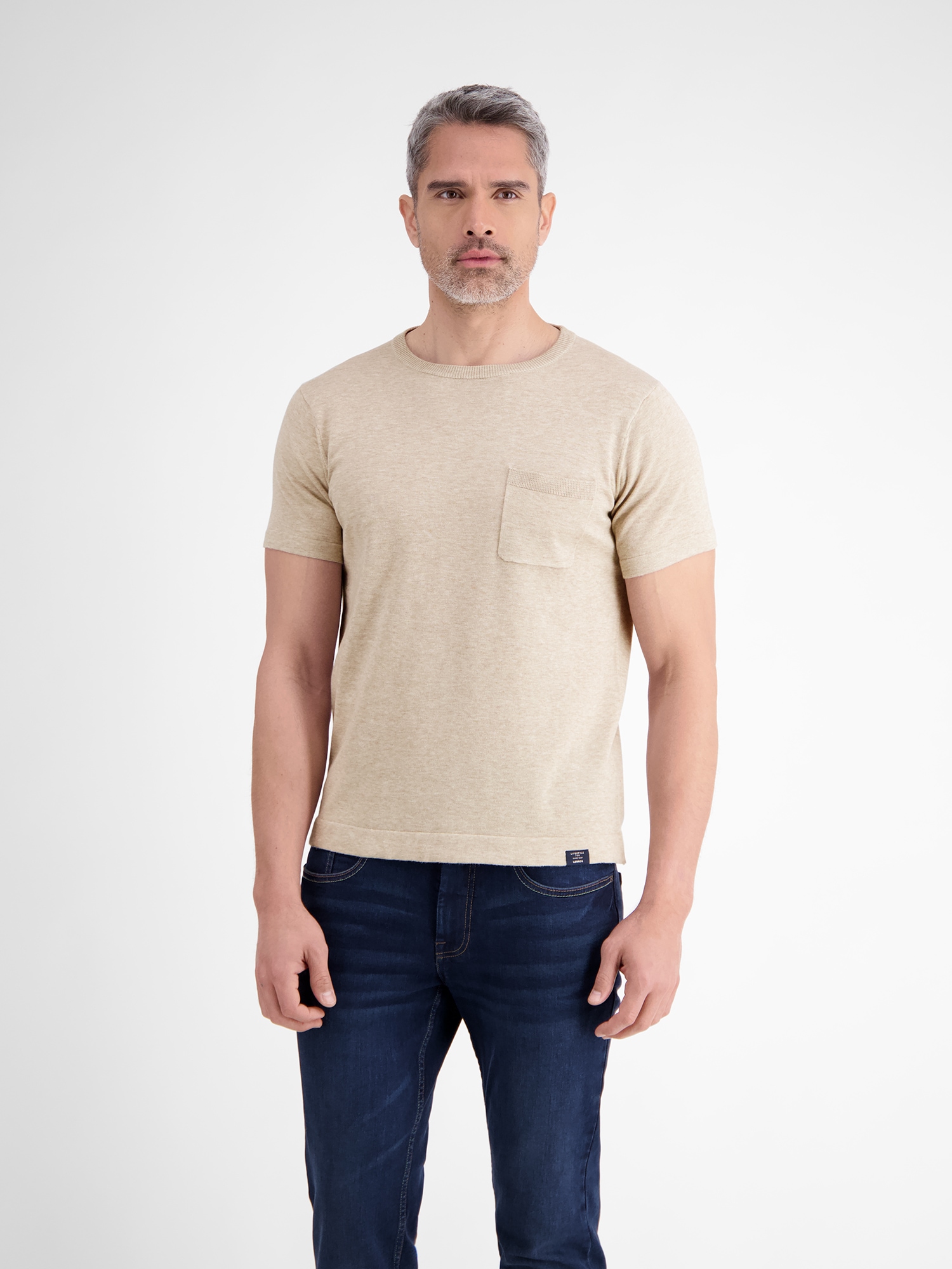 Image of LERROS T-Shirt "Strick-T-Shirt mit Brusttasche"