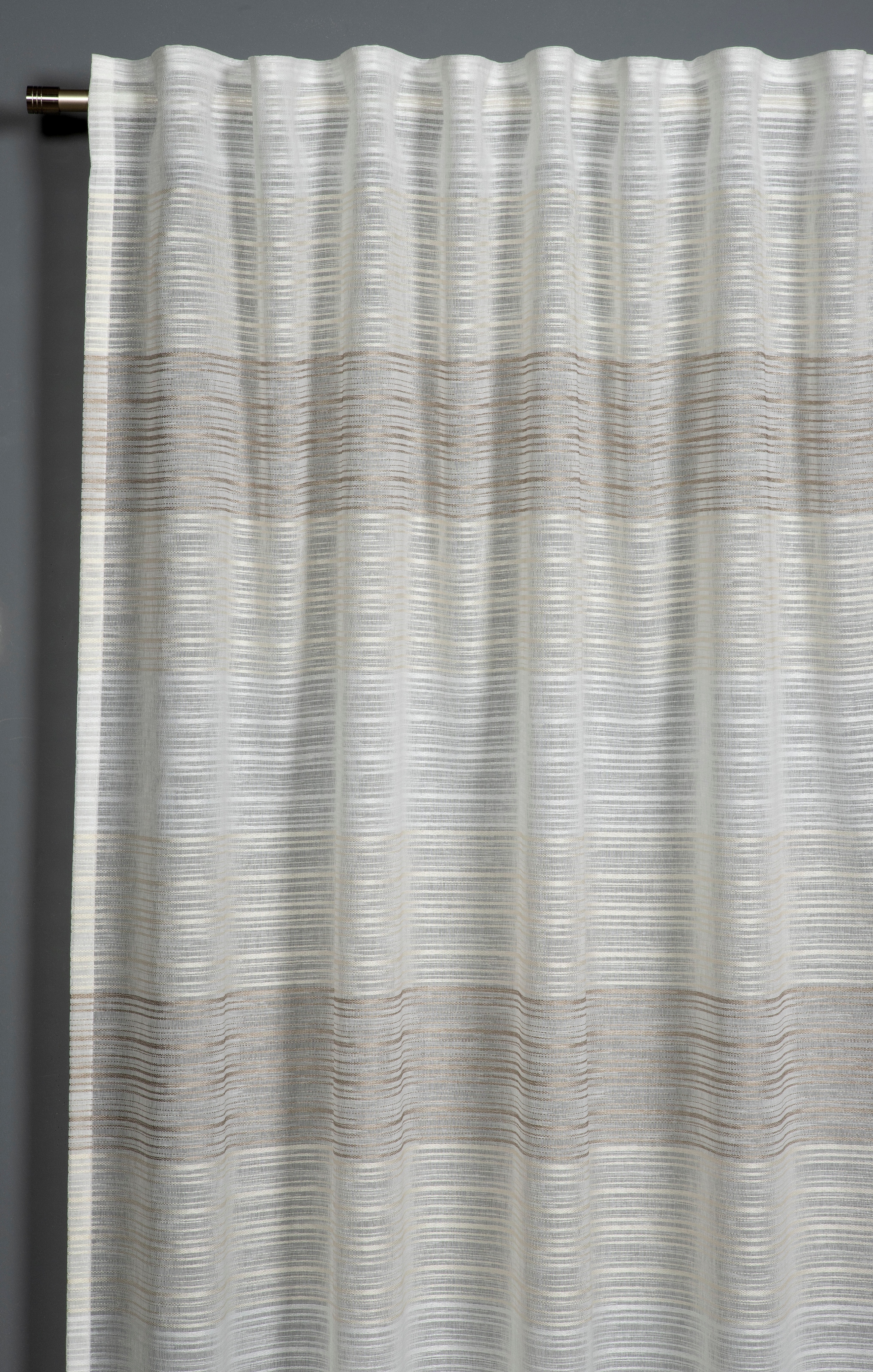 Sehlbach Gardine »Schal Webstreifen« Schlaufen 1 Stk. tlg. mit Gardinenband und verdeckten Schlaufen