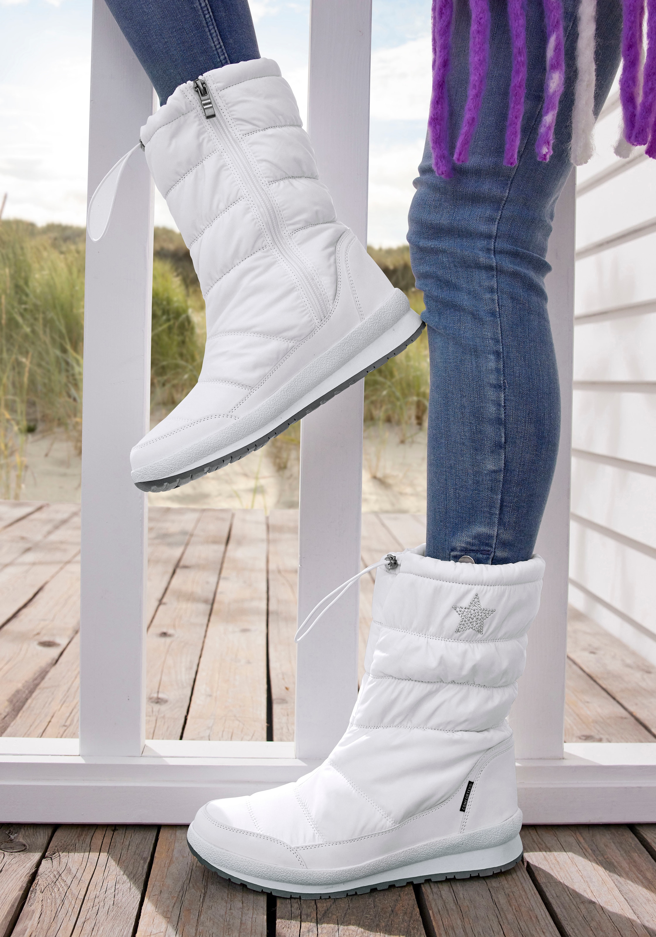 LASCANA Winterstiefel, mit Warmfutter & wasserabweisend, Winterboot, Stiefelette, Profilsohle