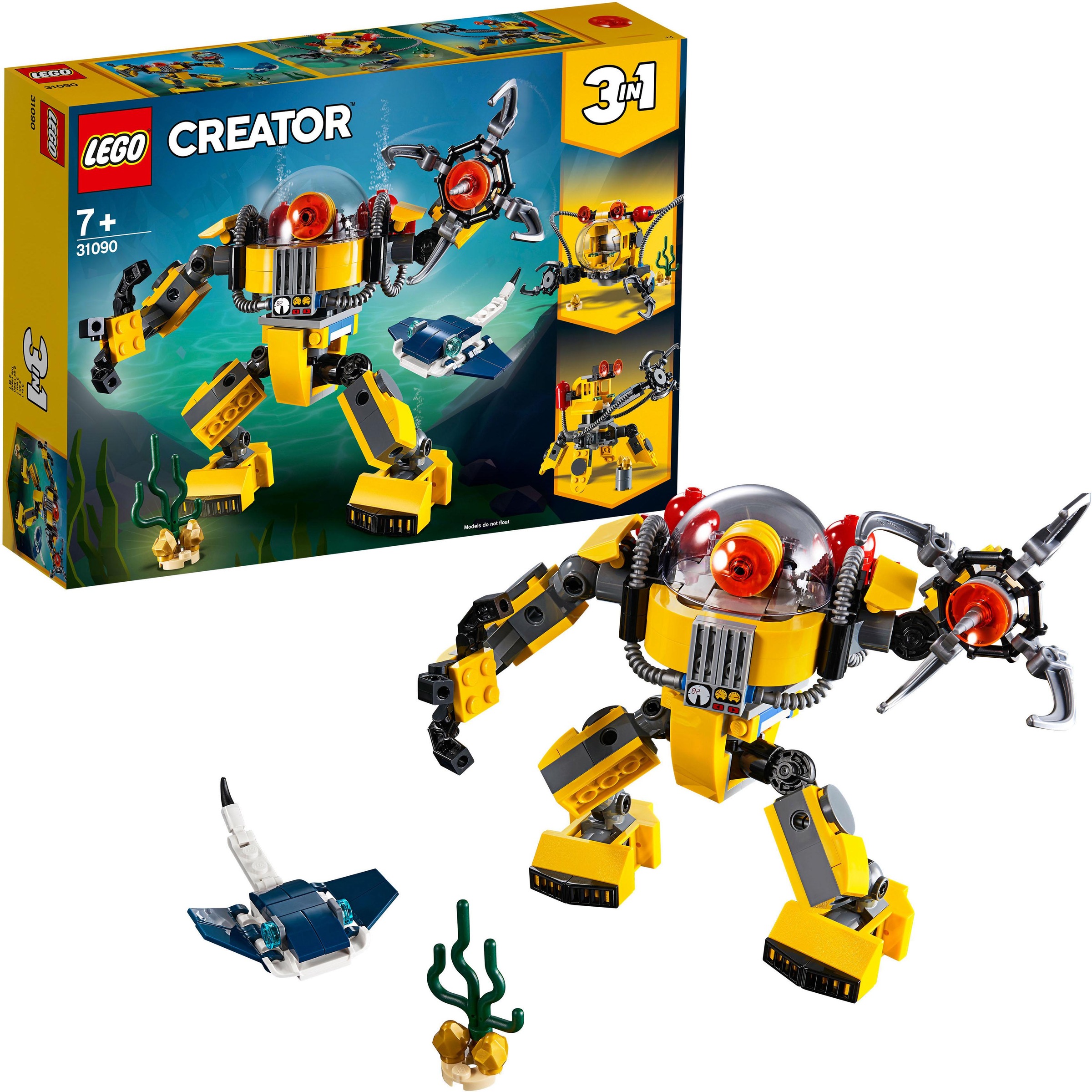 Image of LEGO® Konstruktionsspielsteine »Unterwasser-Roboter (31090), LEGO® Creator 3in1«, (207 St.), Made in Europe bei Ackermann Versand Schweiz