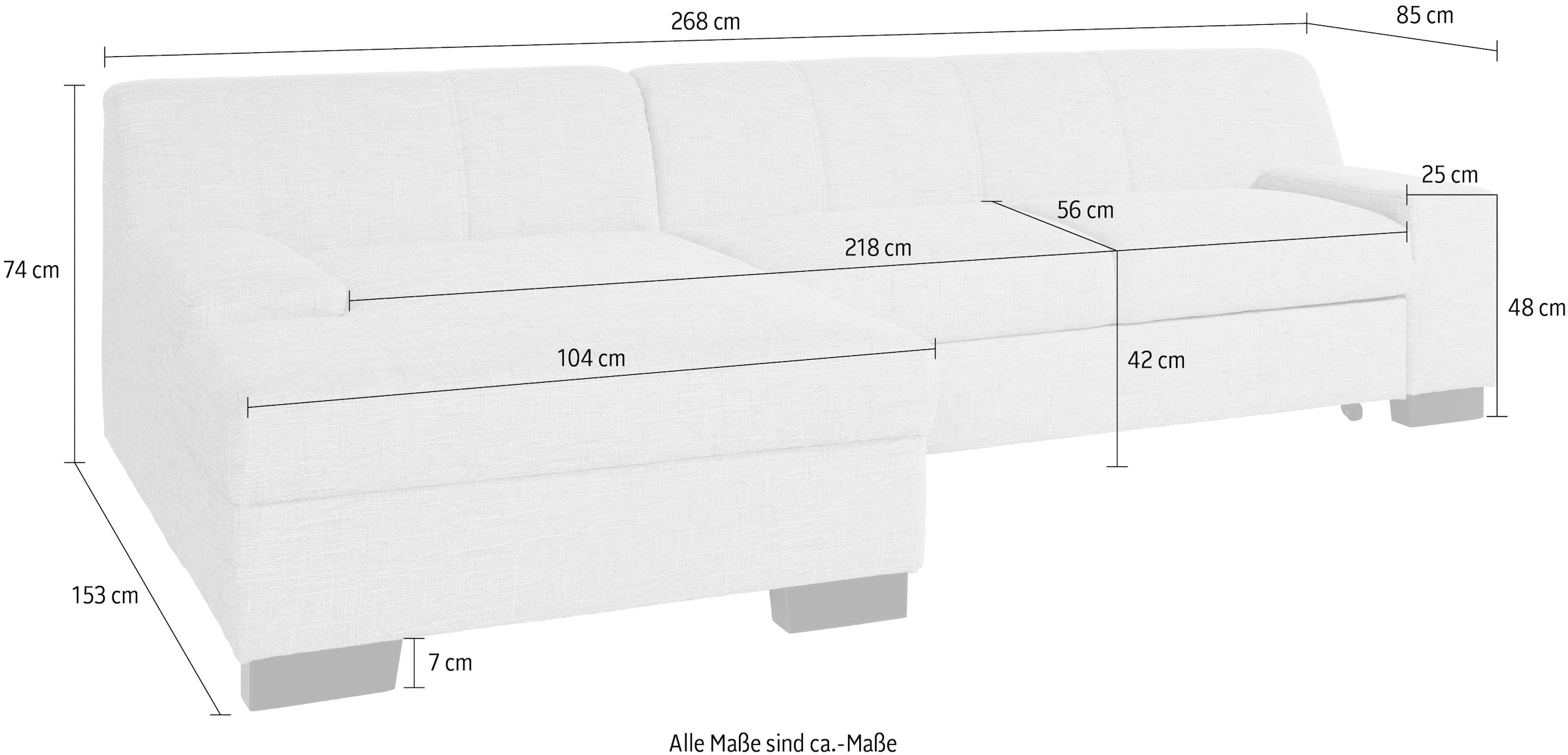 DOMO collection Ecksofa »Norma Top L-Form«, wahlweise mit Bettfunktion