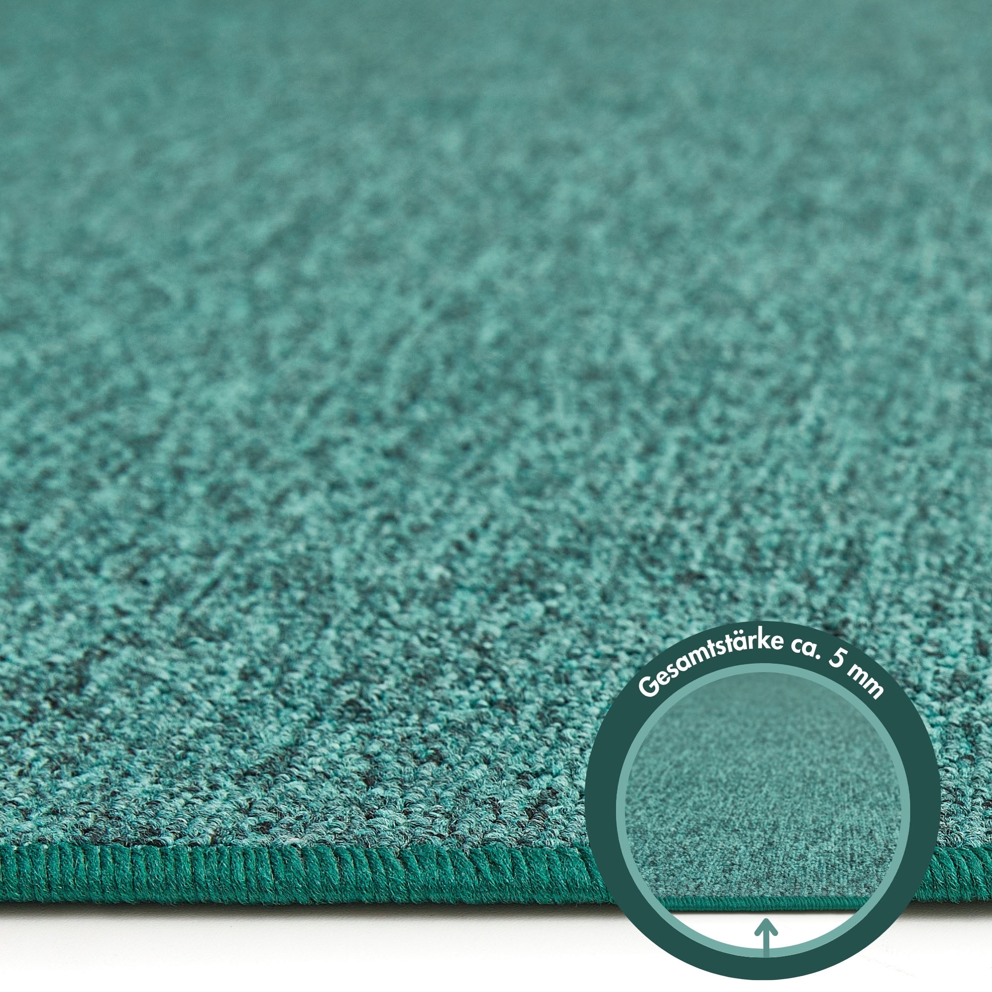 Andiamo Tapis »Luton« Rectangulaire 5 mm Höhe aspect chiné, aussi en coureur, salon & chambre à coucher