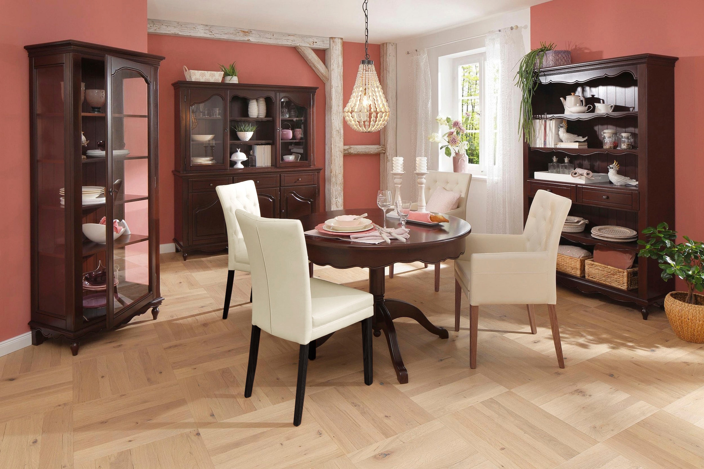 Home affaire 4-Fussstuhl »Colorado«, (Set), 2 St., Kunstleder, Beine aus Buche, wengefarben lackiert, Im 2er, 4er oder 6er-Set