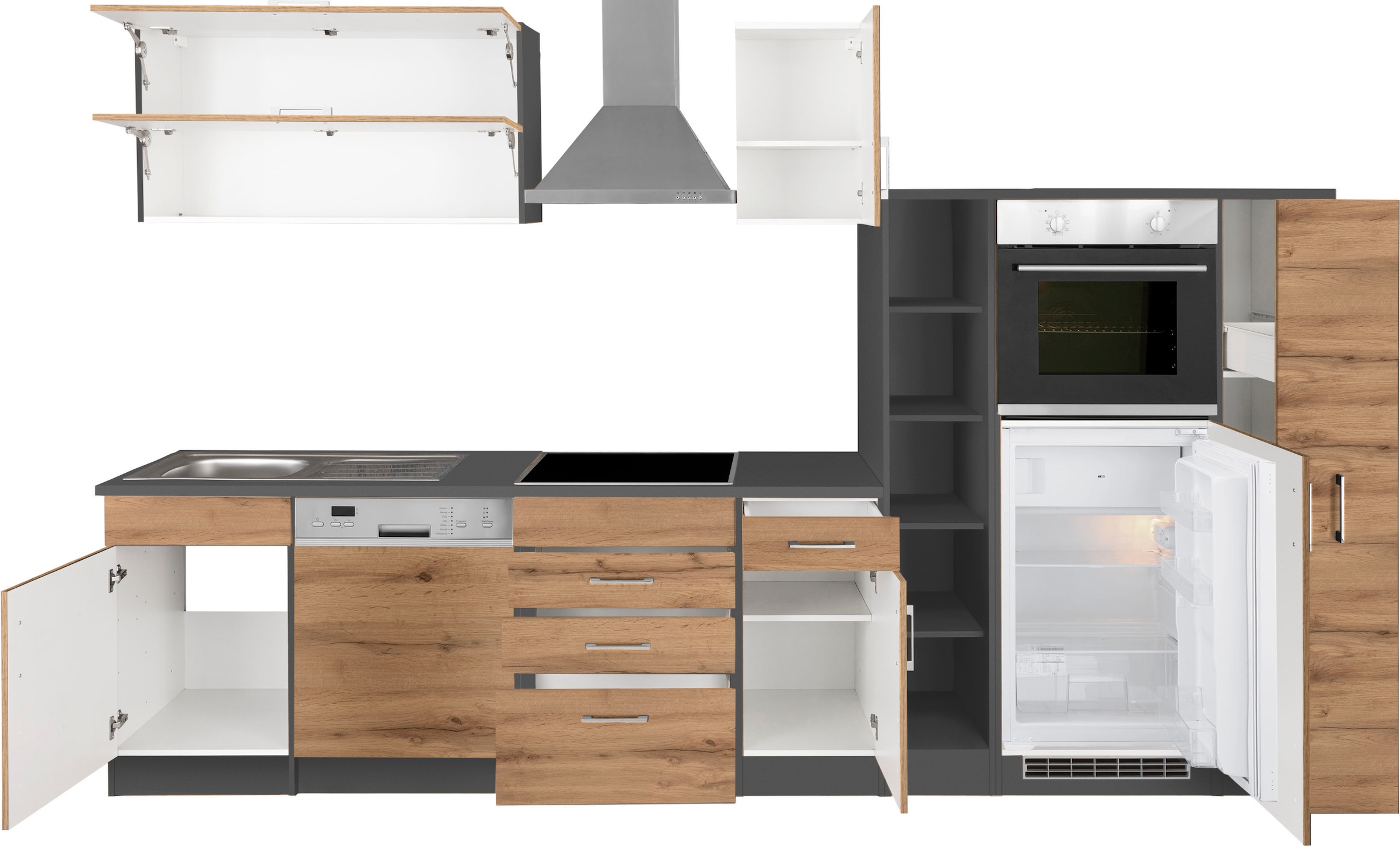 KOCHSTATION Kitchenette »KS-Colmar« sans appareils électriques, largeur 330 cm