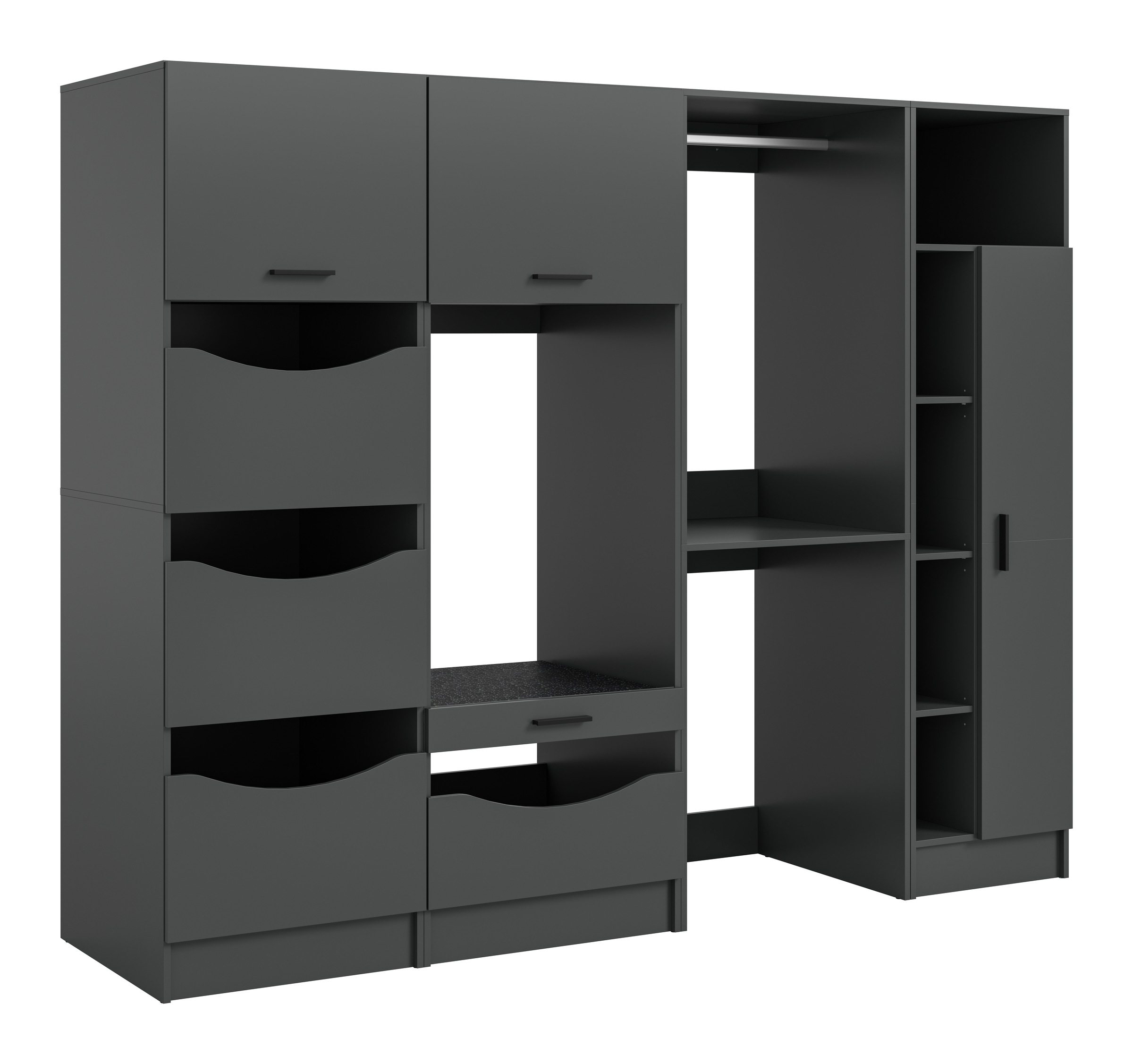 Image of welltime Badmöbel-Set "FALAS, 4-teilig, Hauswirtschaftsraum Set, Breite 248 cm" 1x Wäsche-, 2x Waschmaschinenumbau- & 1xMehrzweckschrank