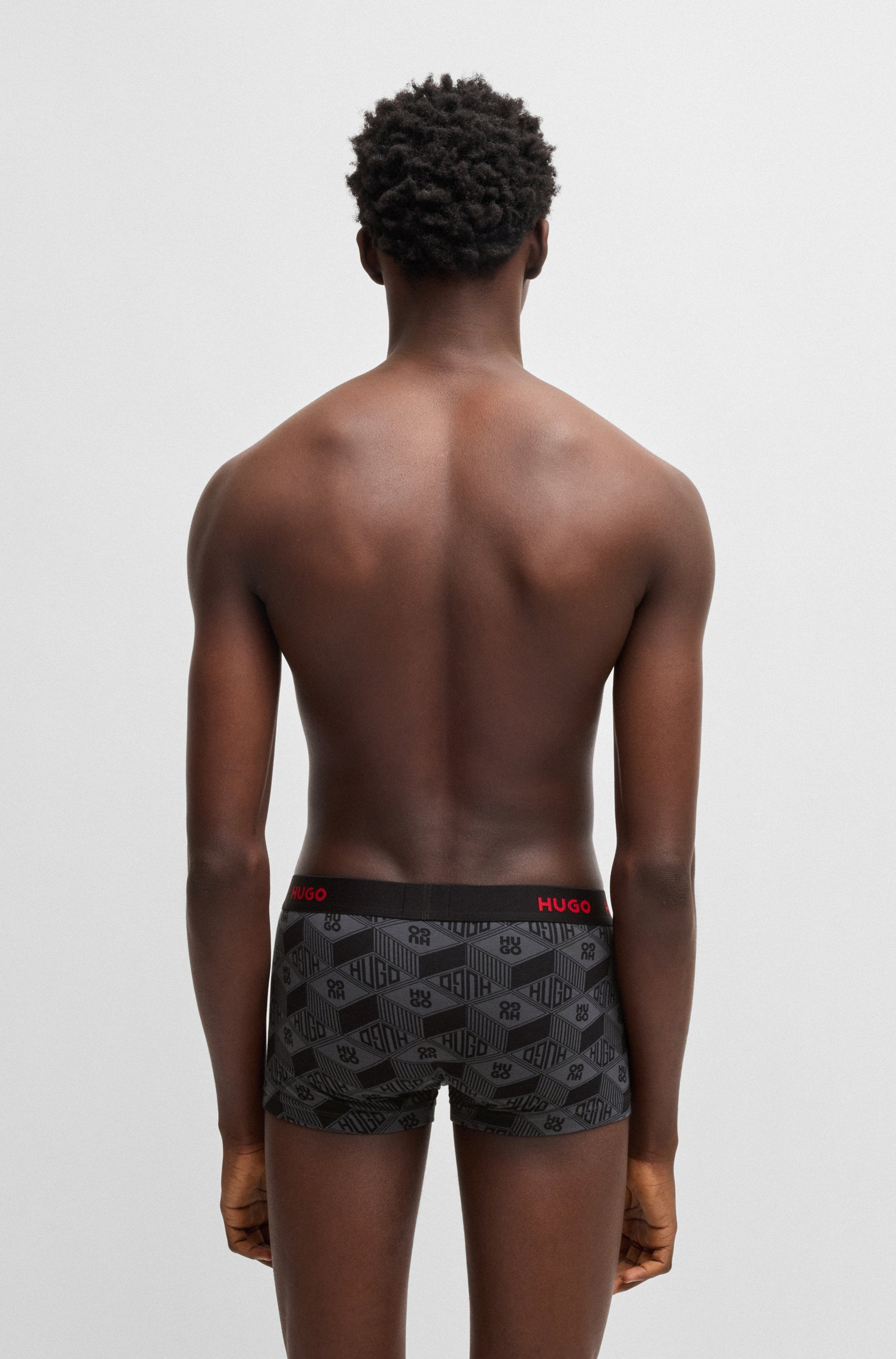HUGO Underwear Trunk »TRUNK TRIPLET DESIGN« Packung, 3 Stk. mit Logobund