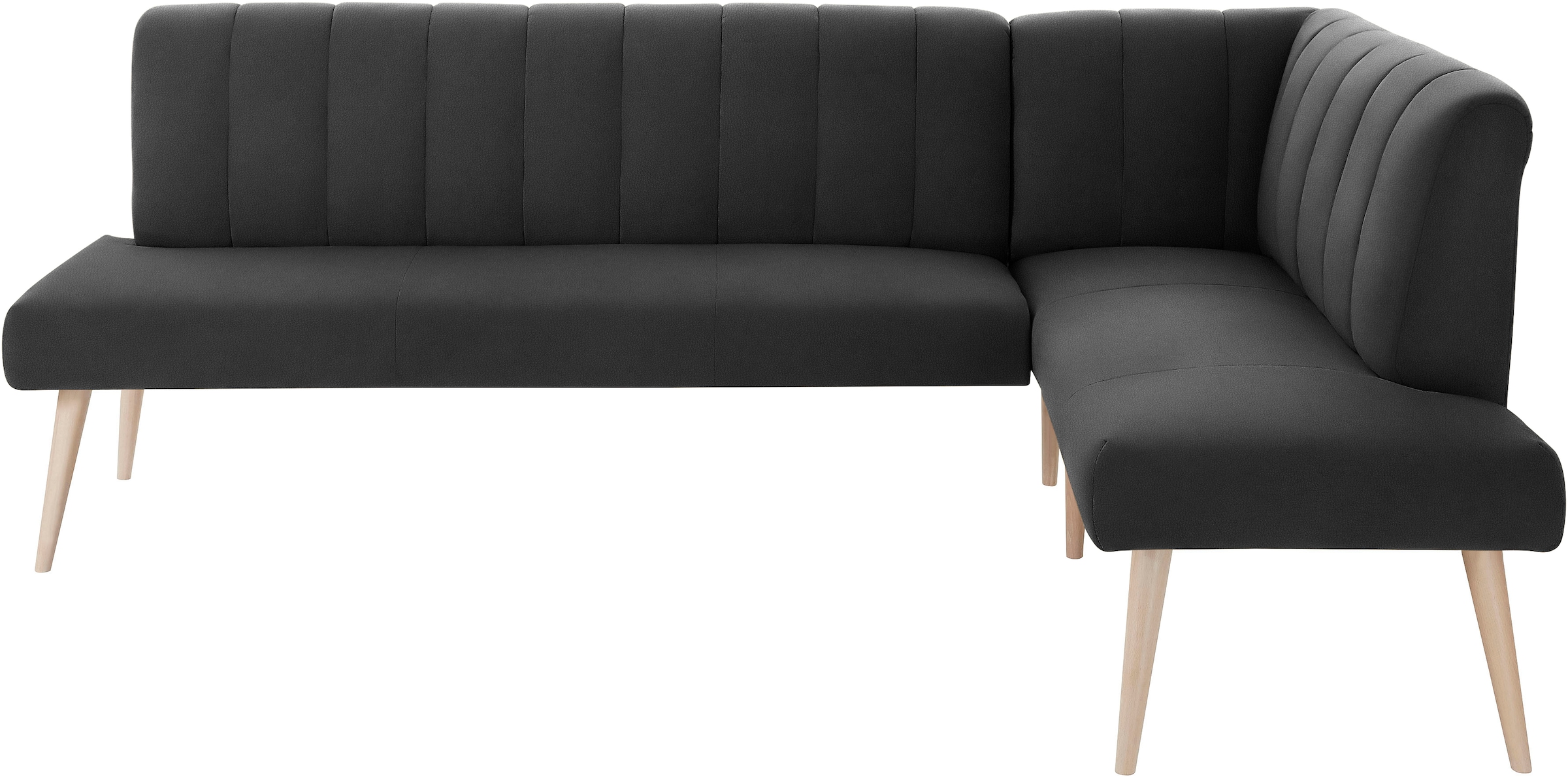 exxpo - sofa fashion Eckbank »Costa, moderne Rückensteppung, bequem und elegant, hoher Holzfuss«, hochwertig verarbeitet, Frei im Raum stellbar